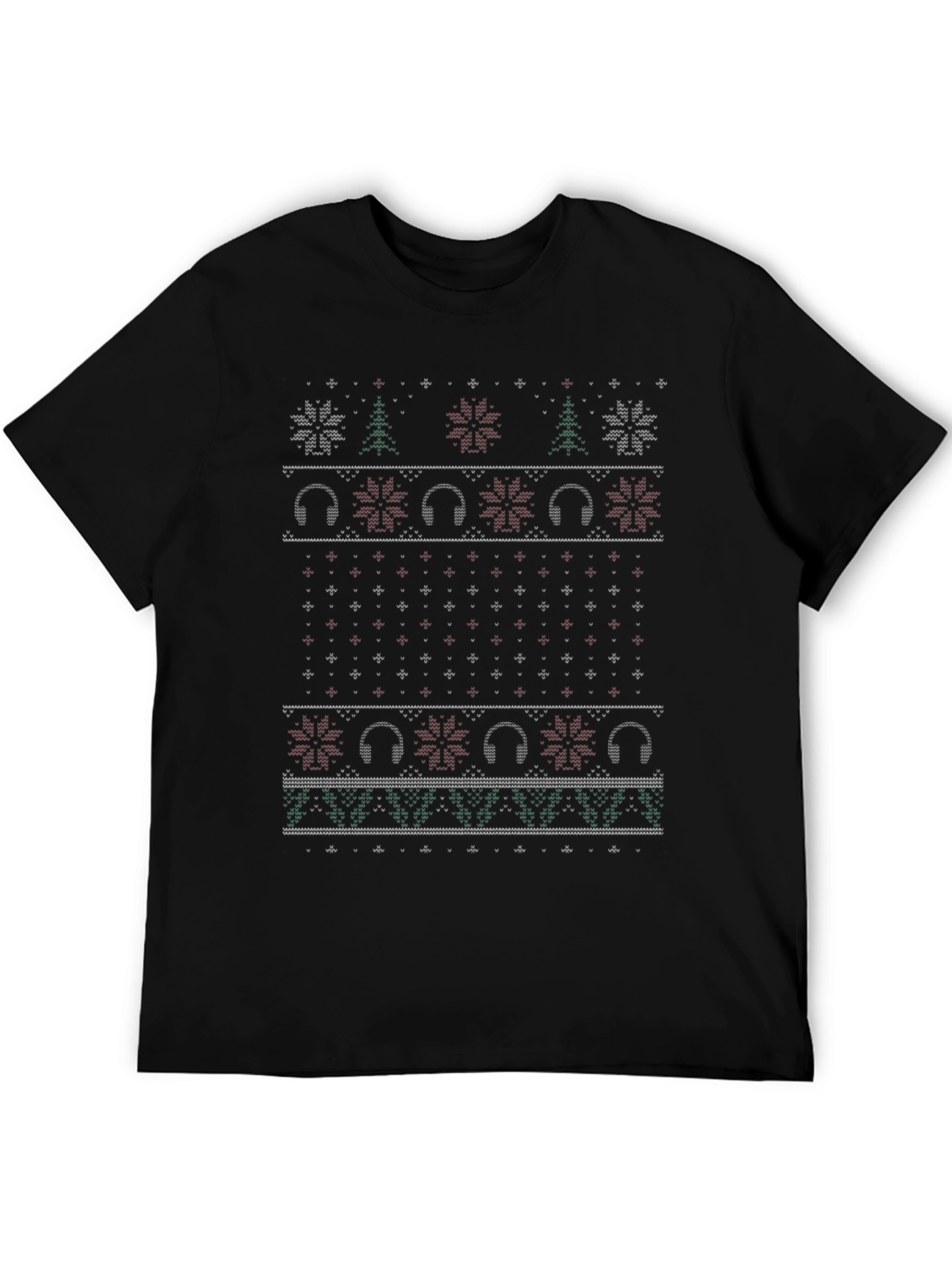 Ugly Christmas Sweater DJ Headphone T-Shirt