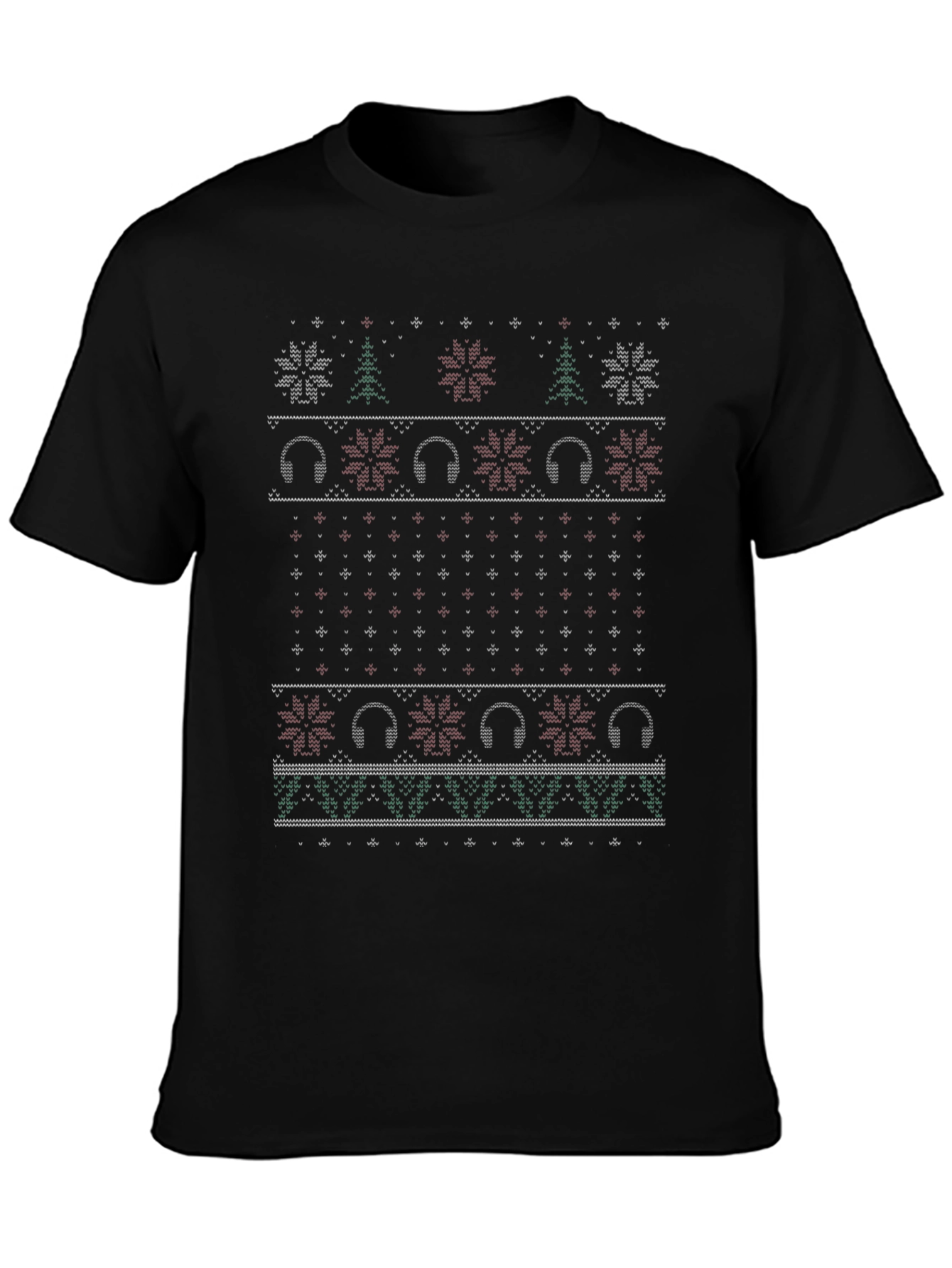 Ugly Christmas Sweater DJ Headphone T-Shirt