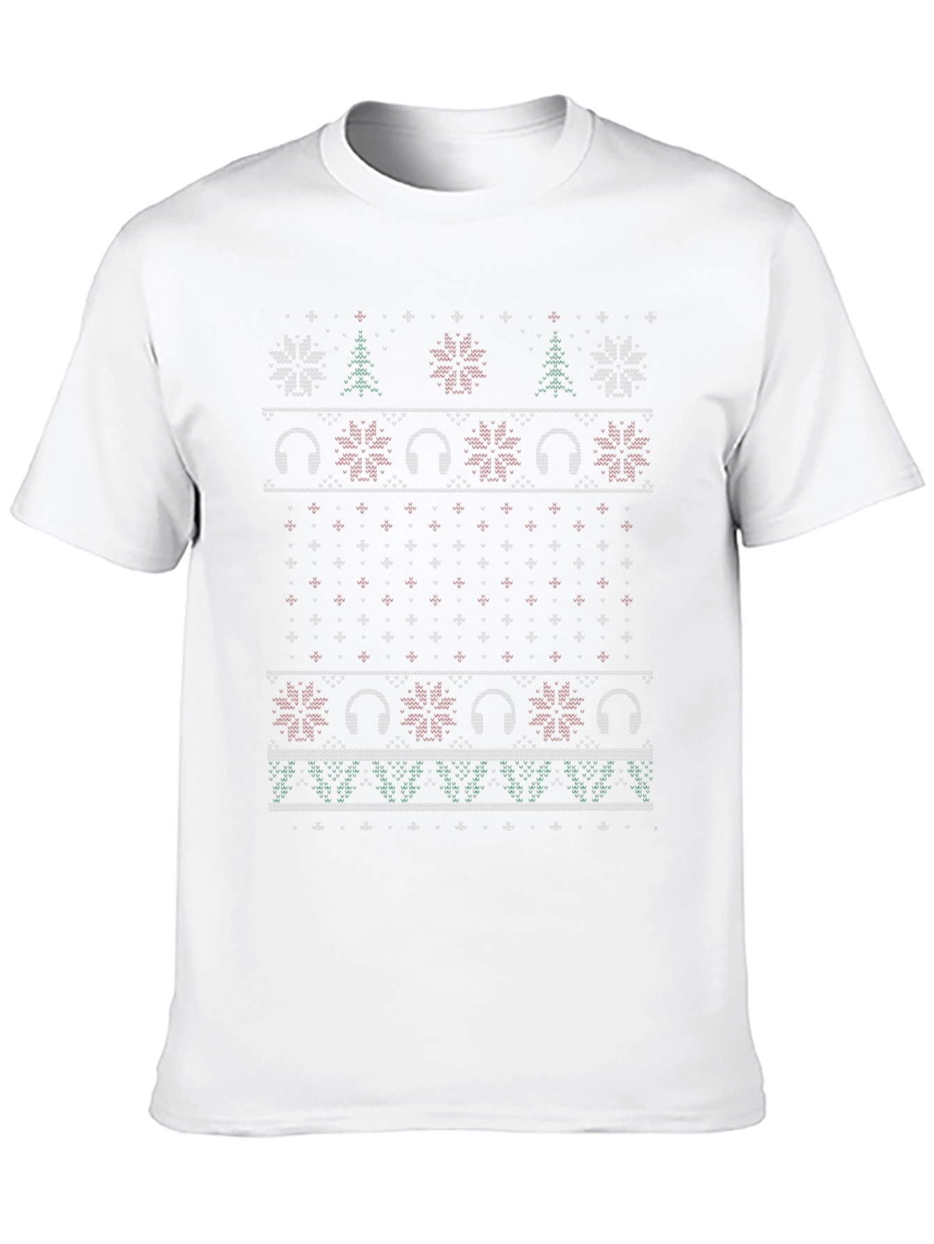 Ugly Christmas Sweater DJ Headphone T-Shirt