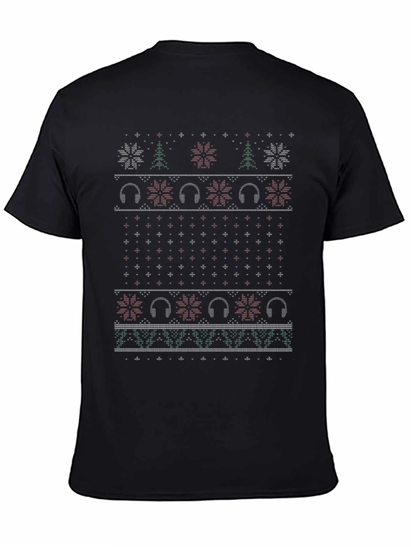 Ugly Christmas Sweater DJ Headphone T-Shirt