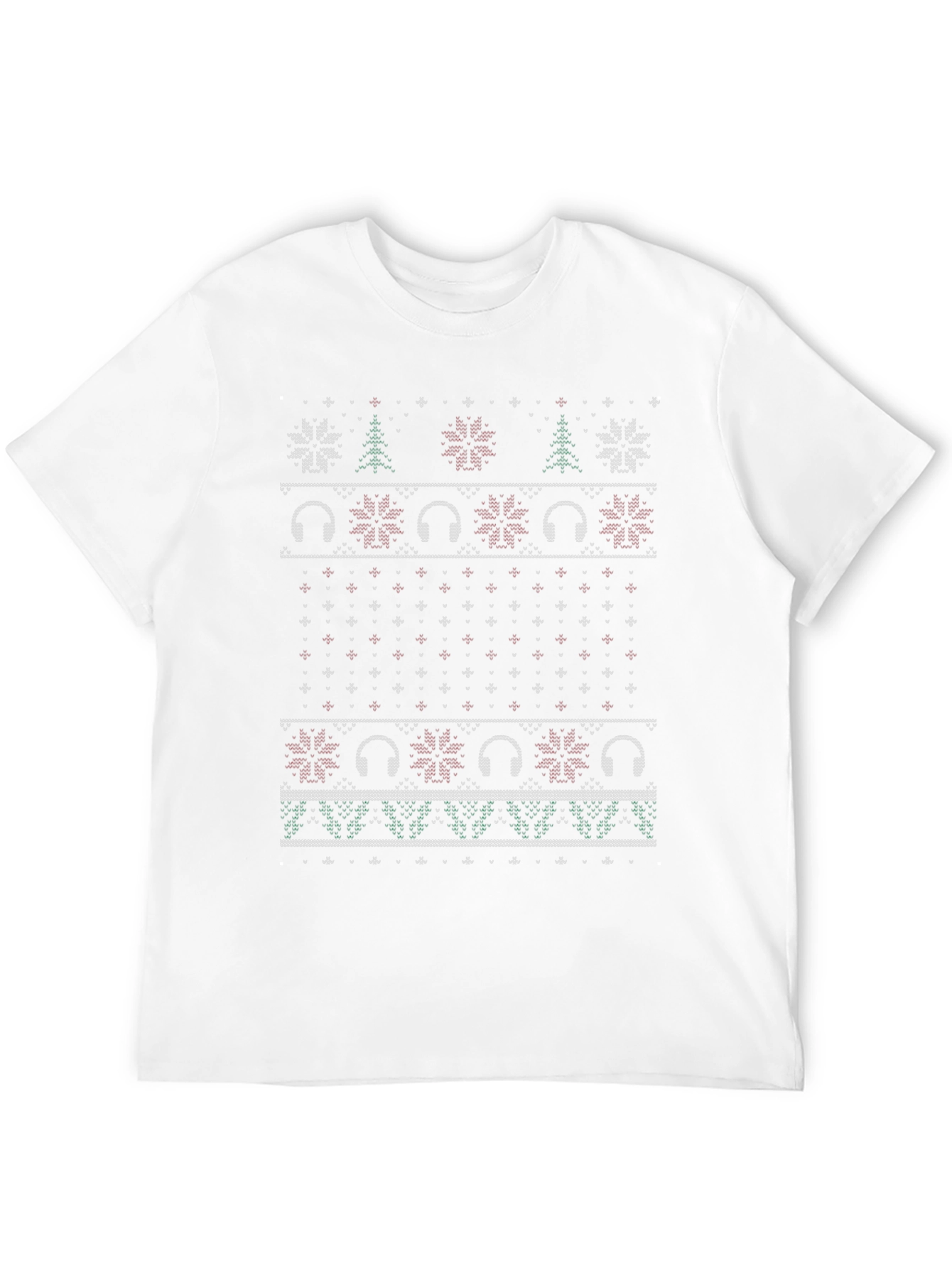 Ugly Christmas Sweater DJ Headphone T-Shirt