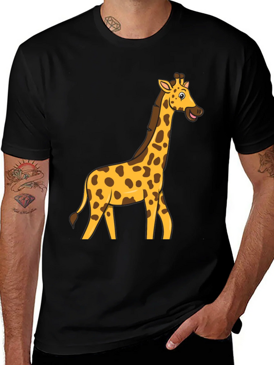Giraffe Graphic T-Shirt - Fun Cartoon Tee