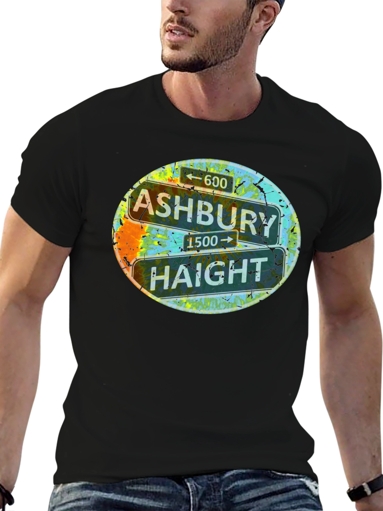 Ashbury Haight Sign T-Shirt - San Francisco Street Tee