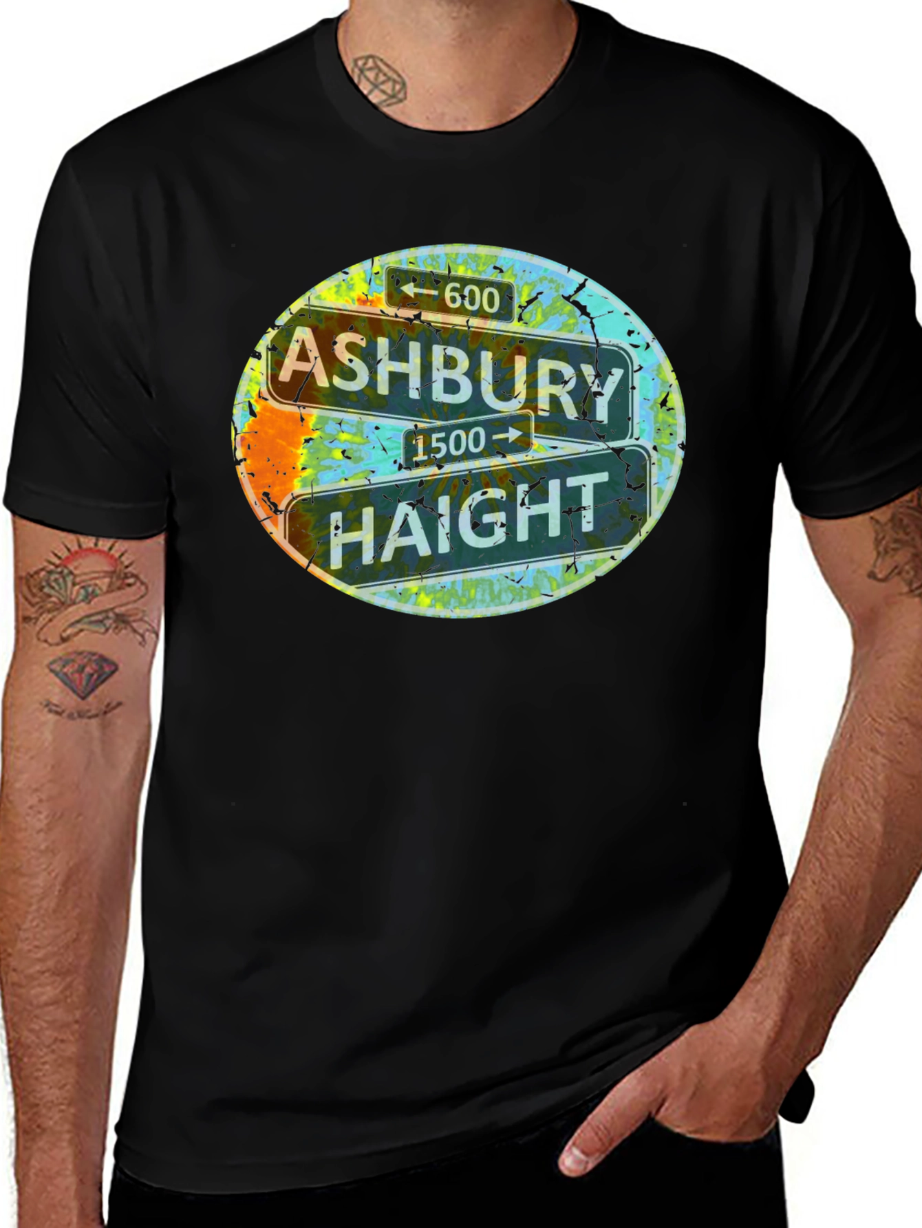 Ashbury Haight Sign T-Shirt - San Francisco Street Tee