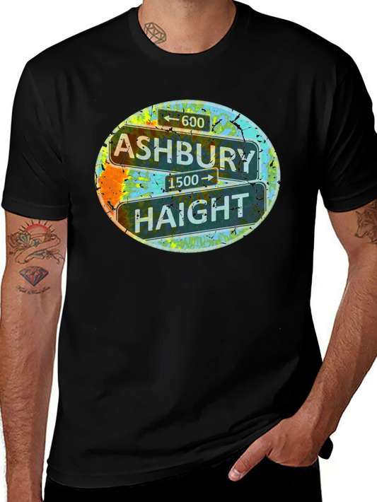 Ashbury Haight Sign T-Shirt - San Francisco Street Tee