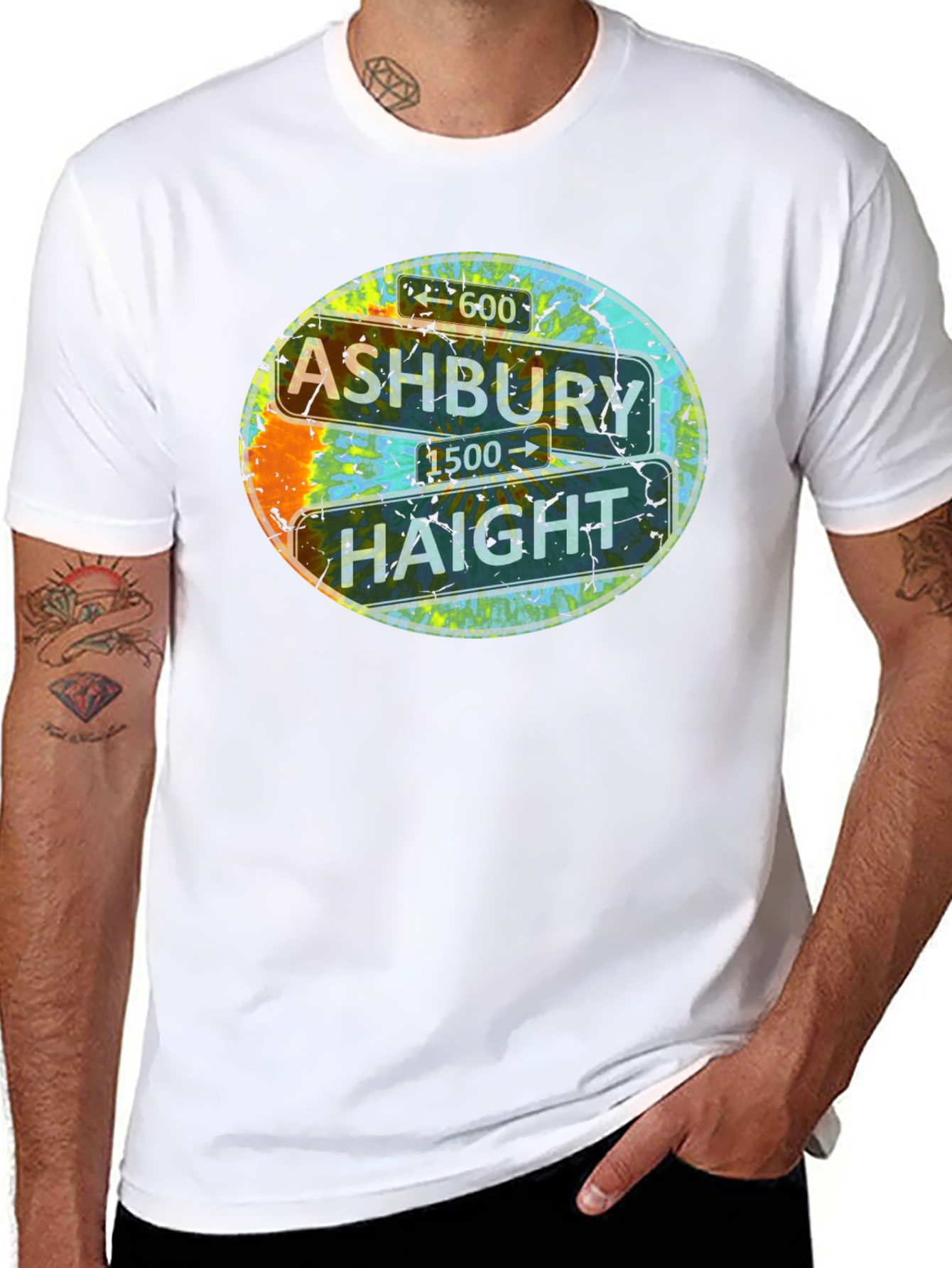 Ashbury Haight Sign T-Shirt - San Francisco Street Tee