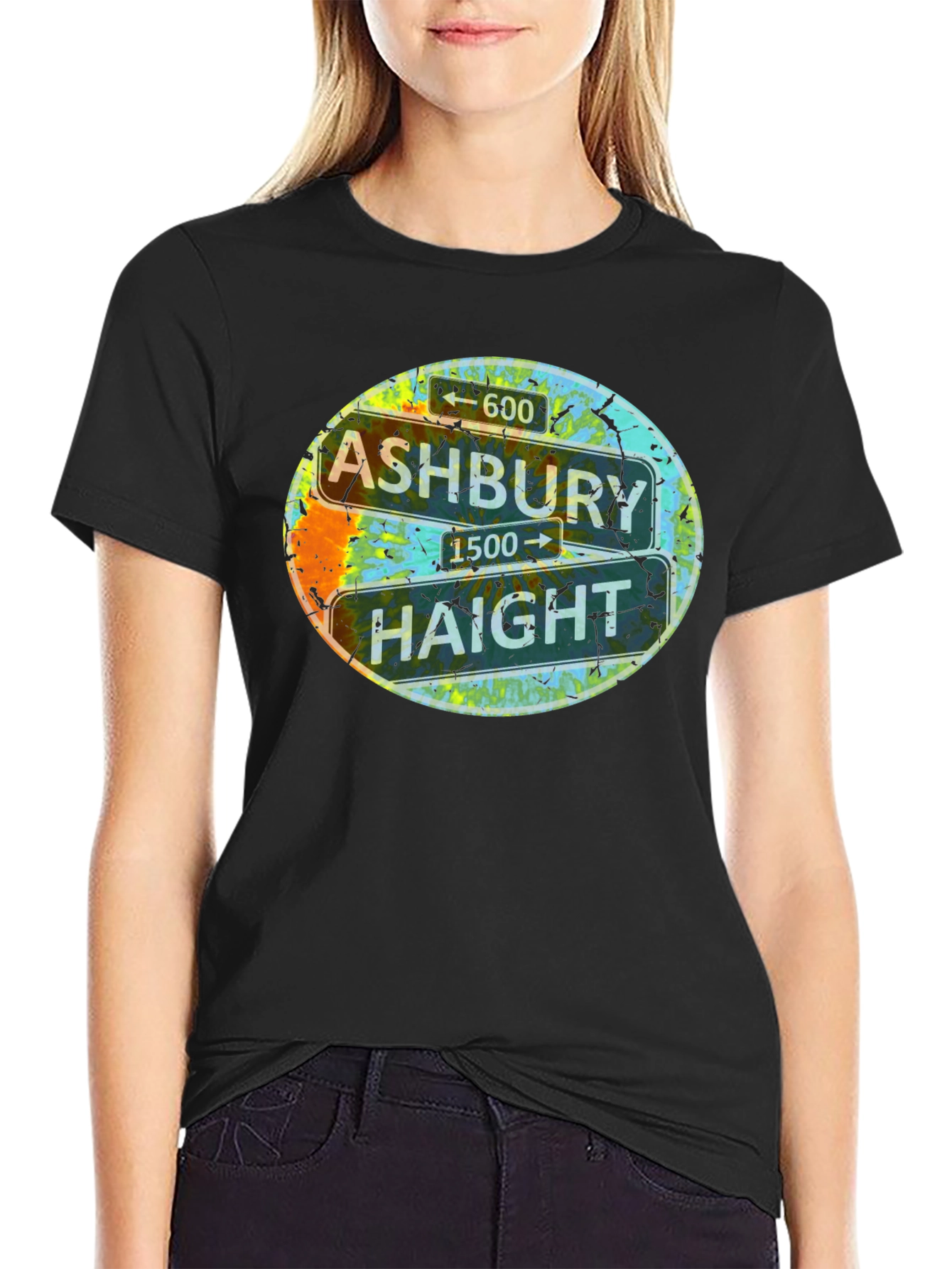 Ashbury Haight Sign T-Shirt - San Francisco Street Tee