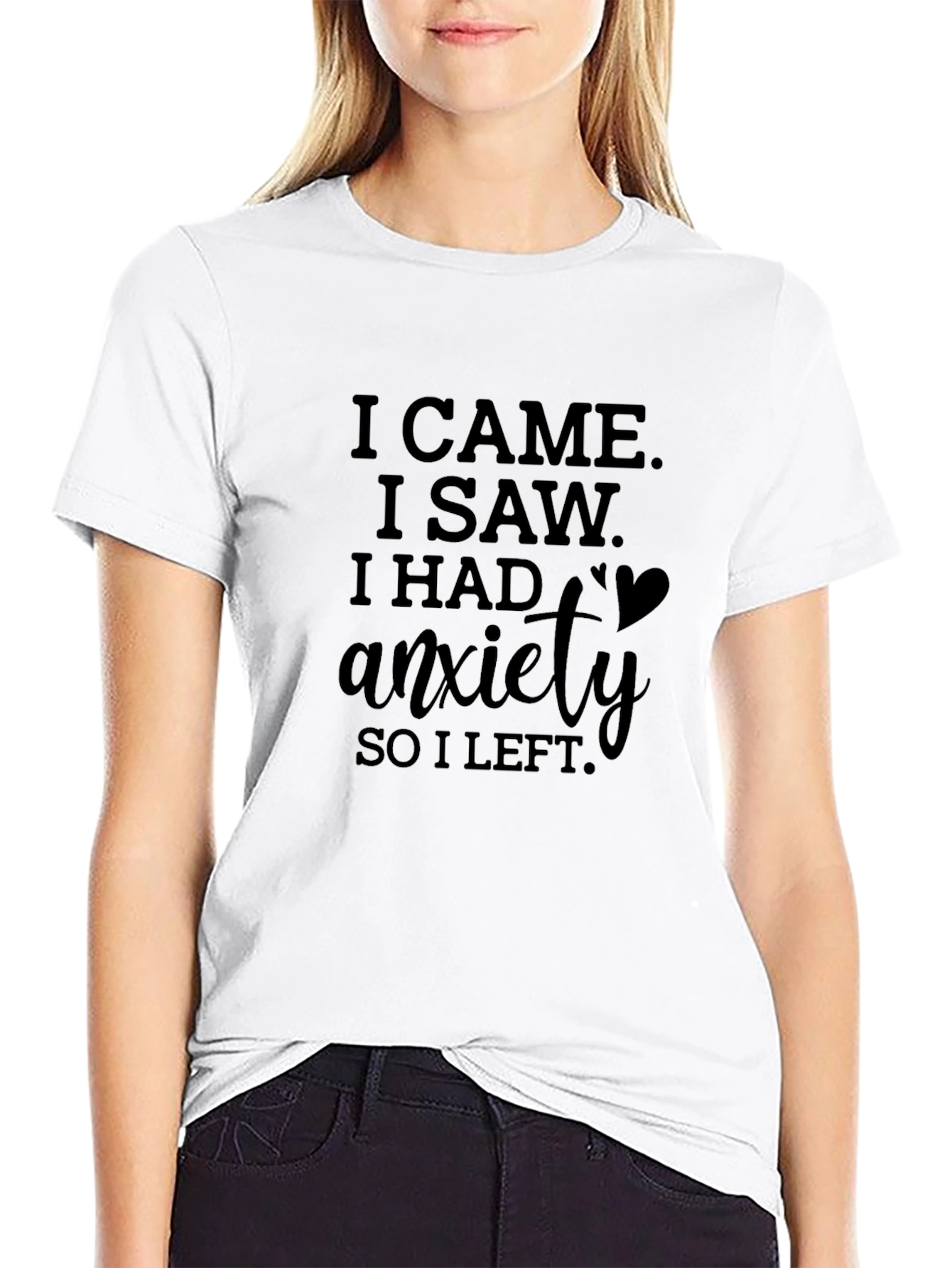 Anxiety Humor Graphic Tee - Soft Cotton Blend