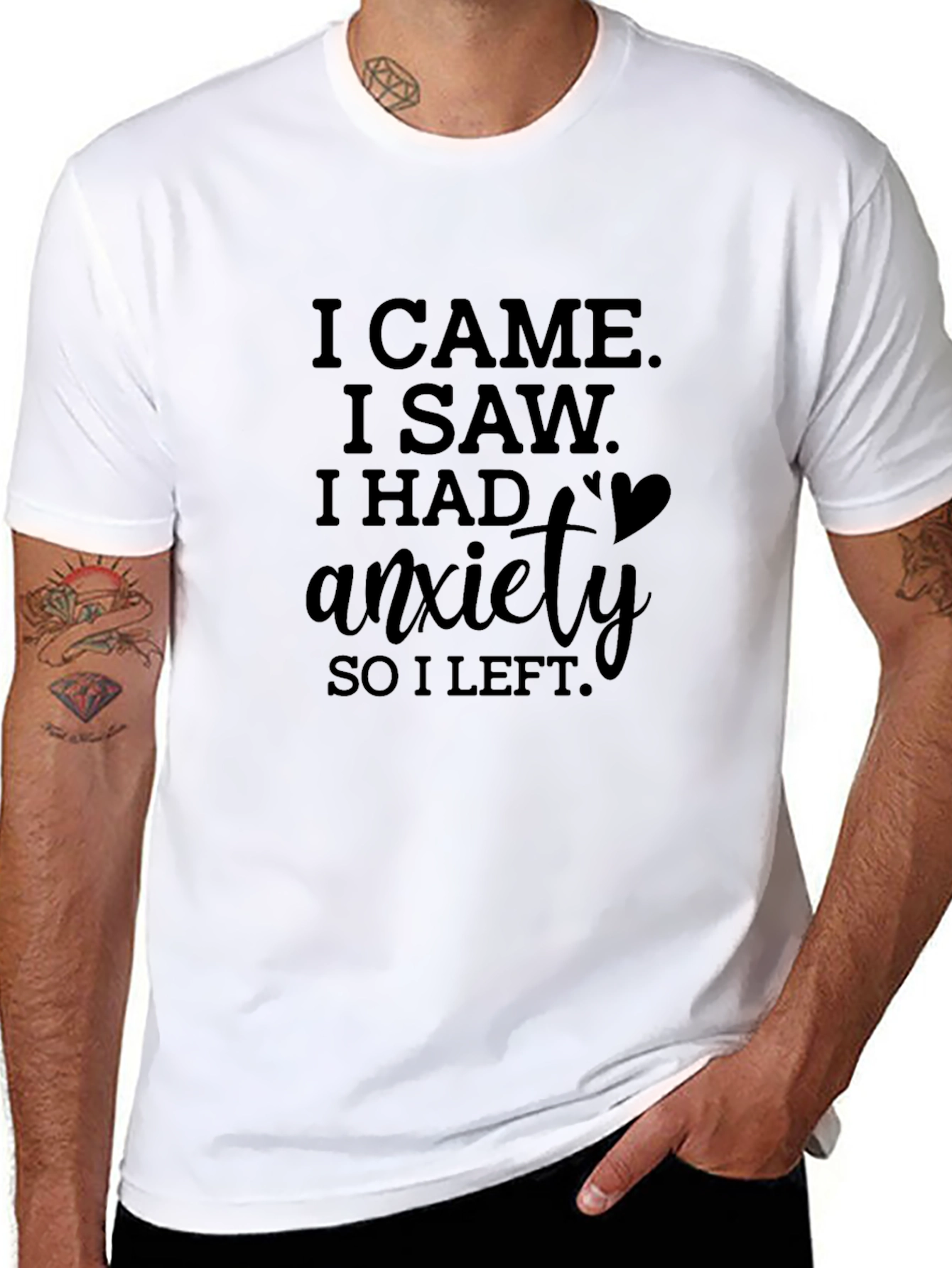 Anxiety Humor Graphic Tee - Soft Cotton Blend