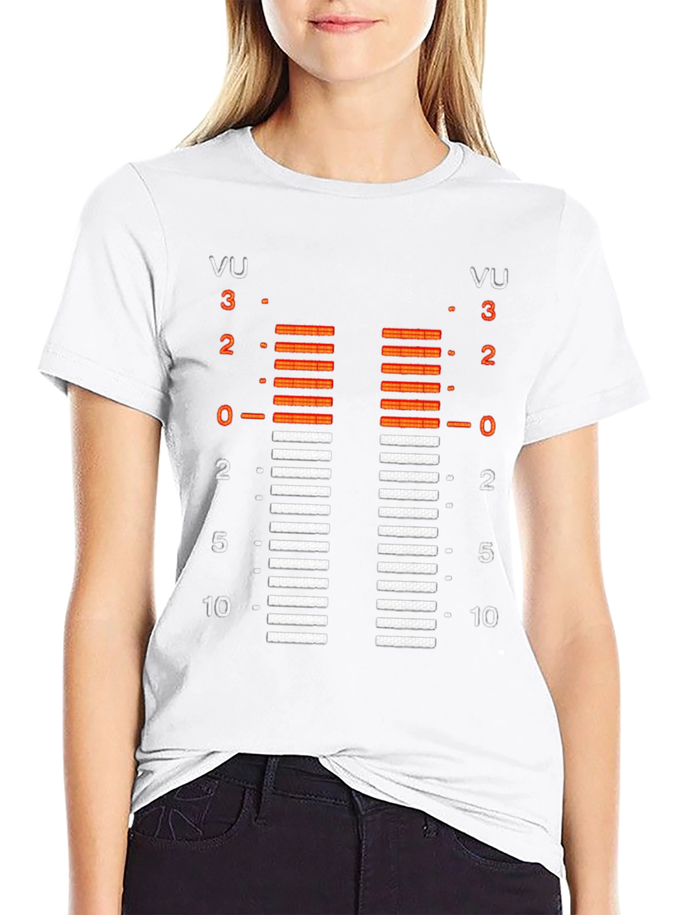 VU Meter Graphic Tee - Retro Audio Level Shirt