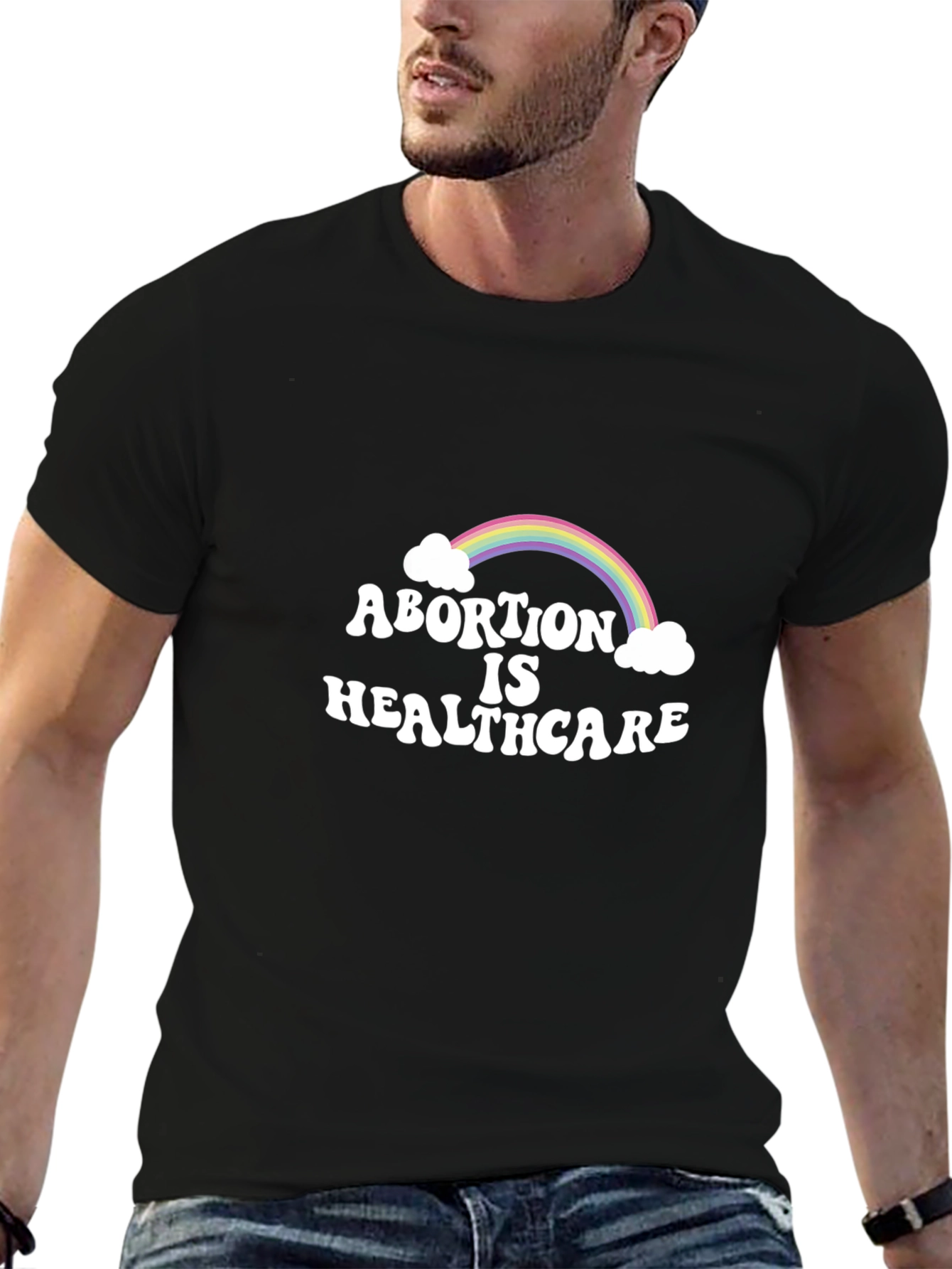 Abortion is Healthcare Rainbow Graphic Tee