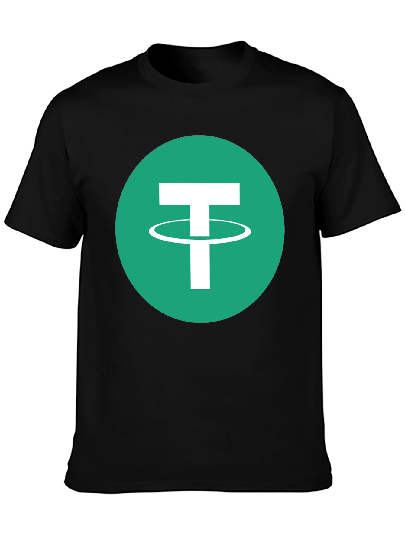 Tether Crypto T-Shirt - Black Tee with USDT Logo