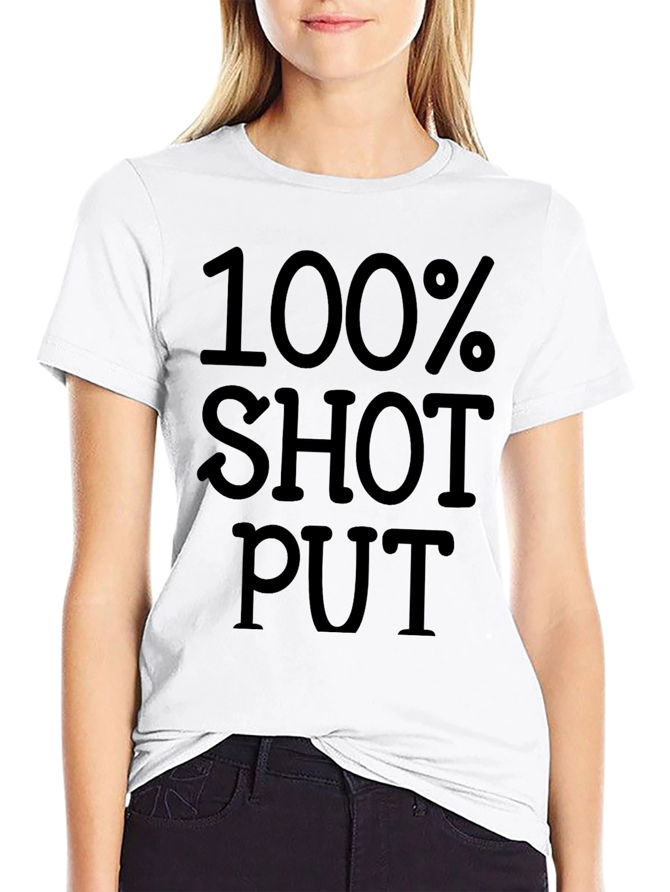 100% Shot Put Black Graphic Tee