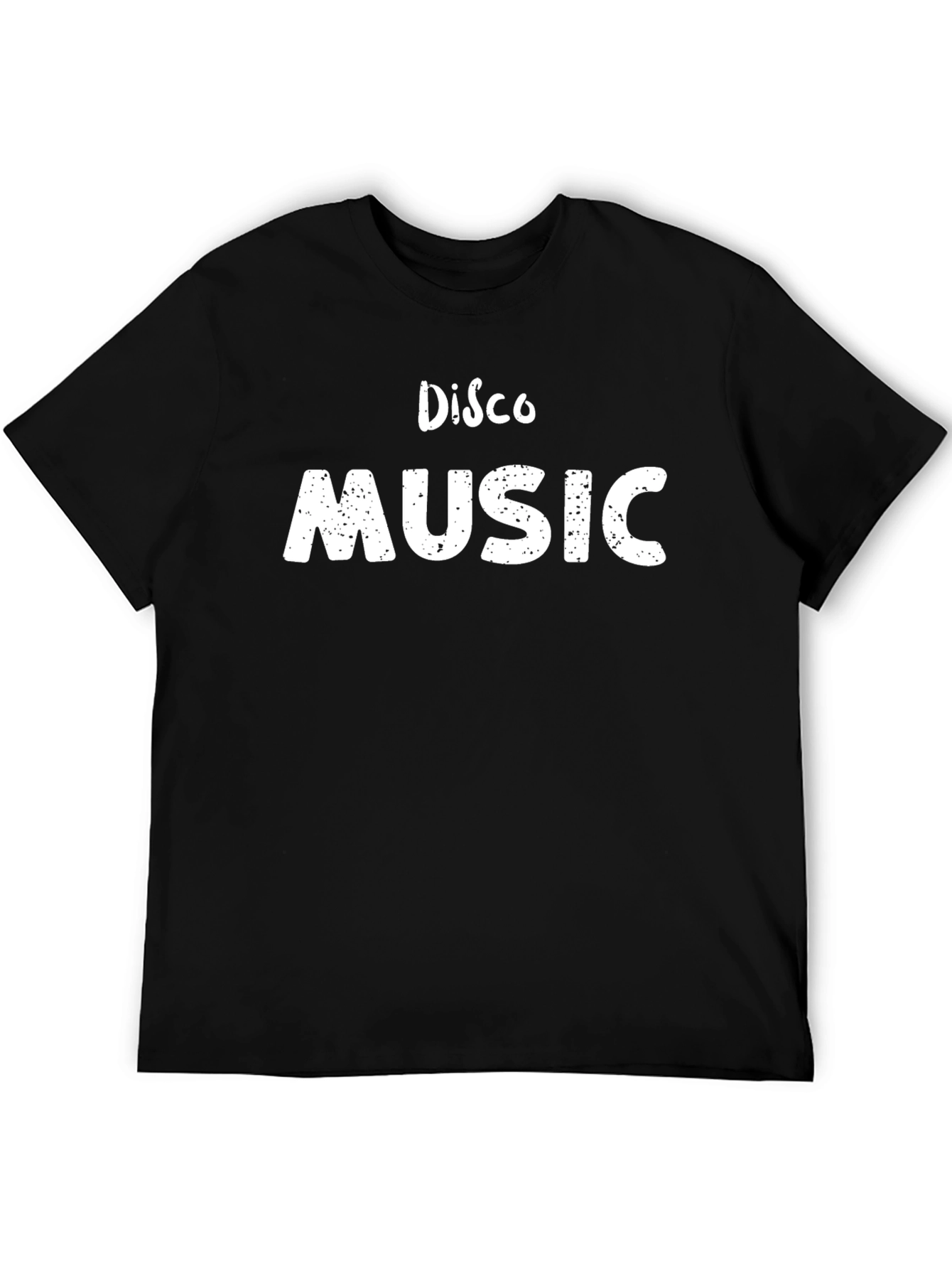 Disco Music Graphic Tee - Black Cotton T-Shirt