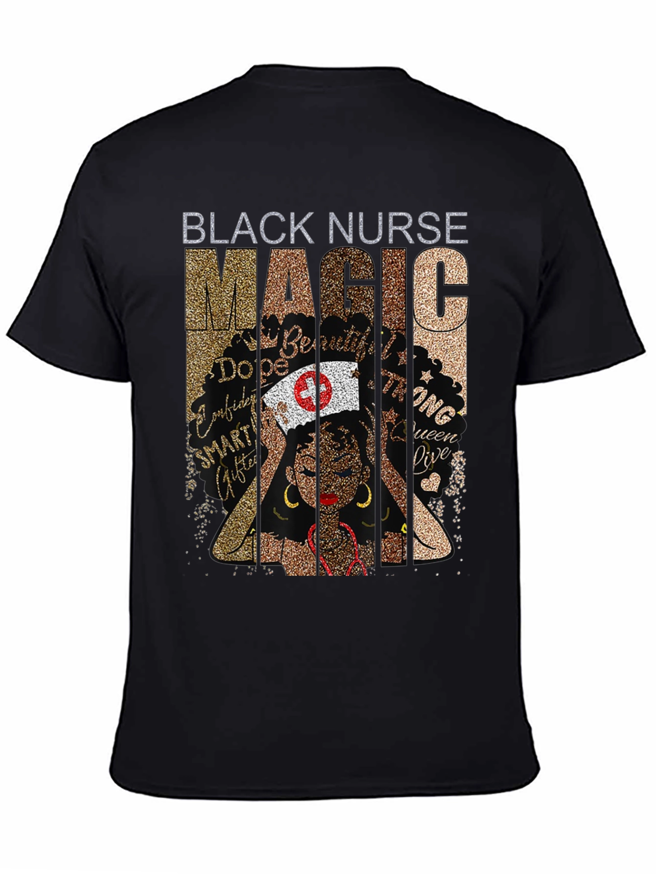 Black Nurse Magic Graphic T-Shirt