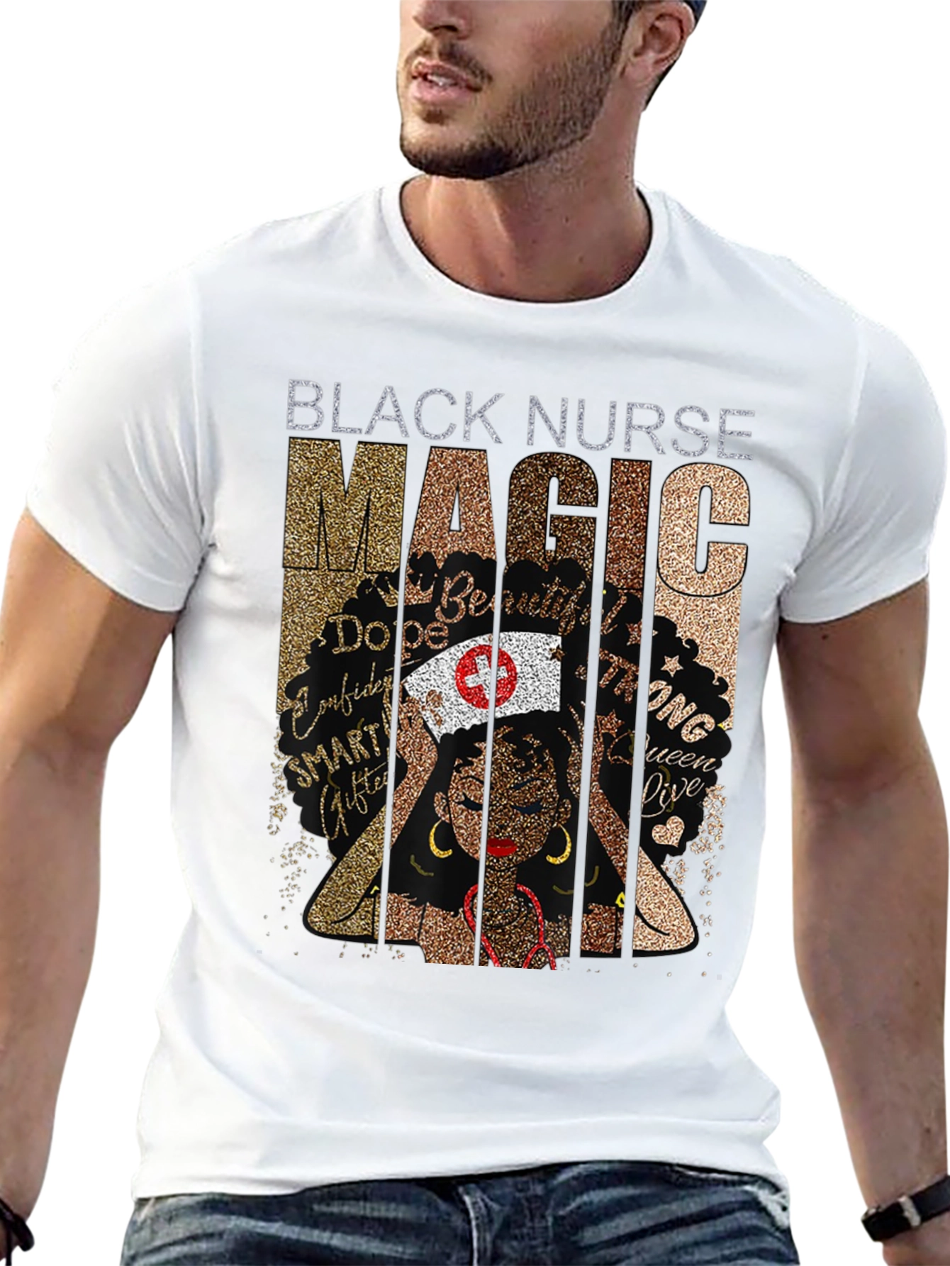 Black Nurse Magic Graphic T-Shirt