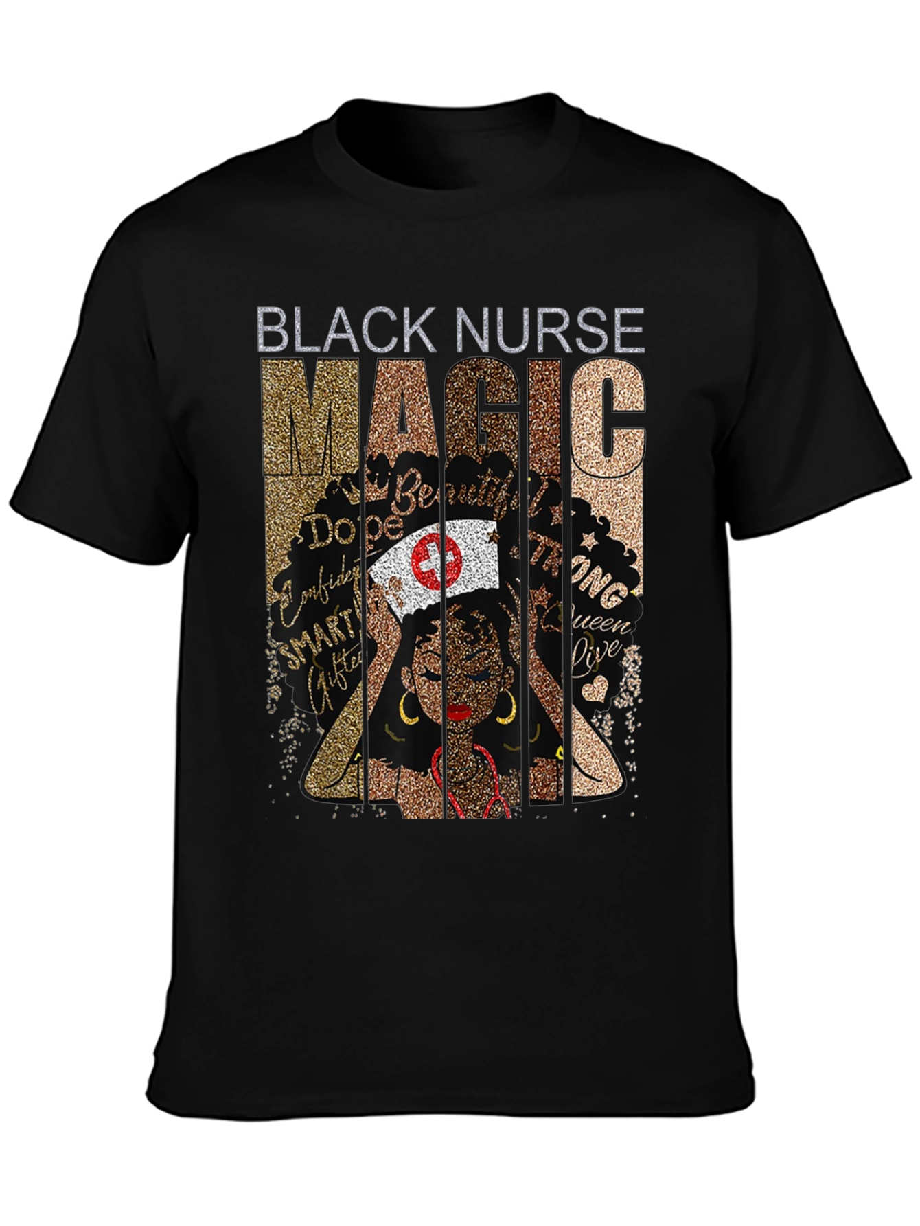 Black Nurse Magic Graphic T-Shirt