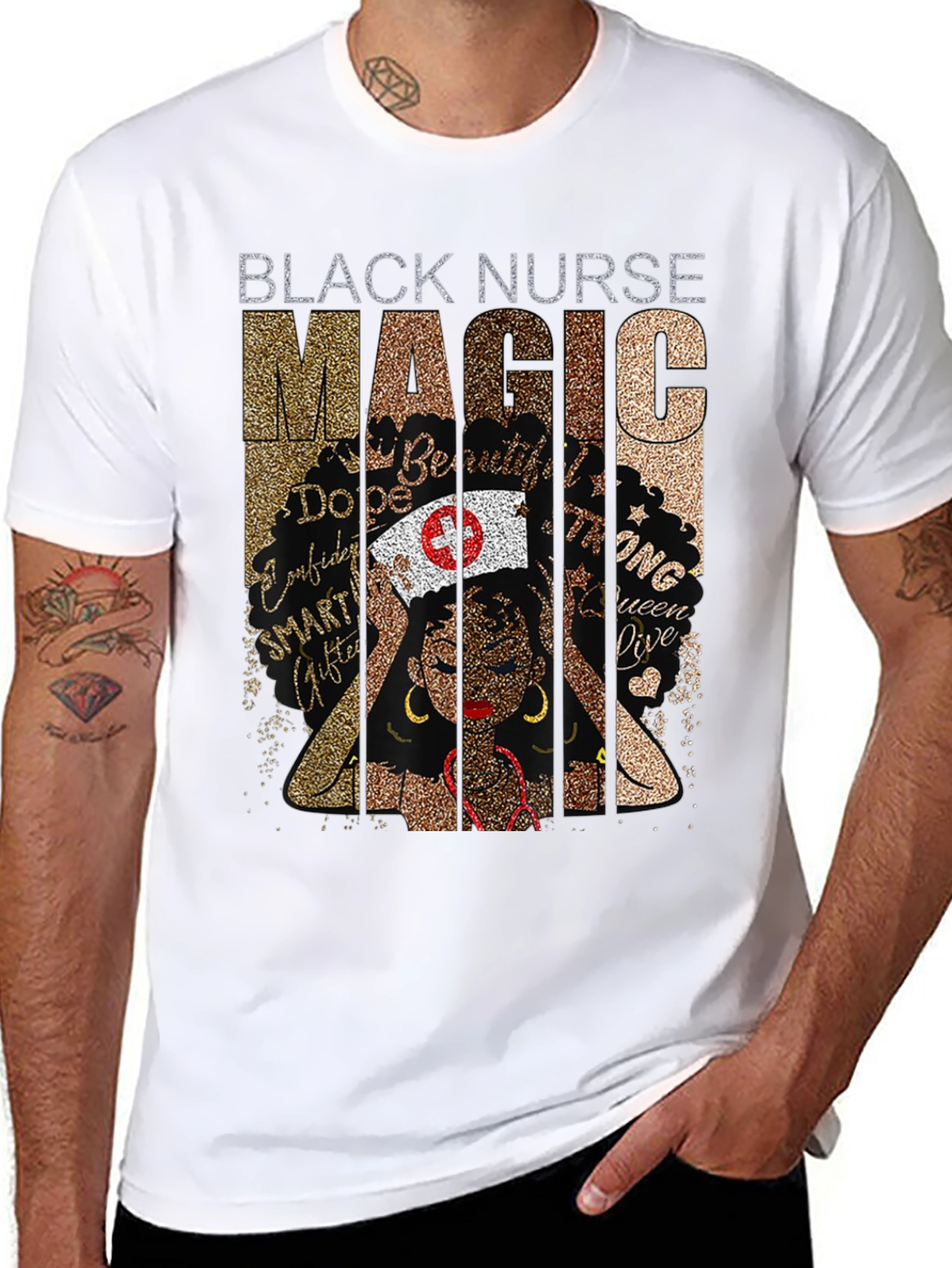Black Nurse Magic Graphic T-Shirt