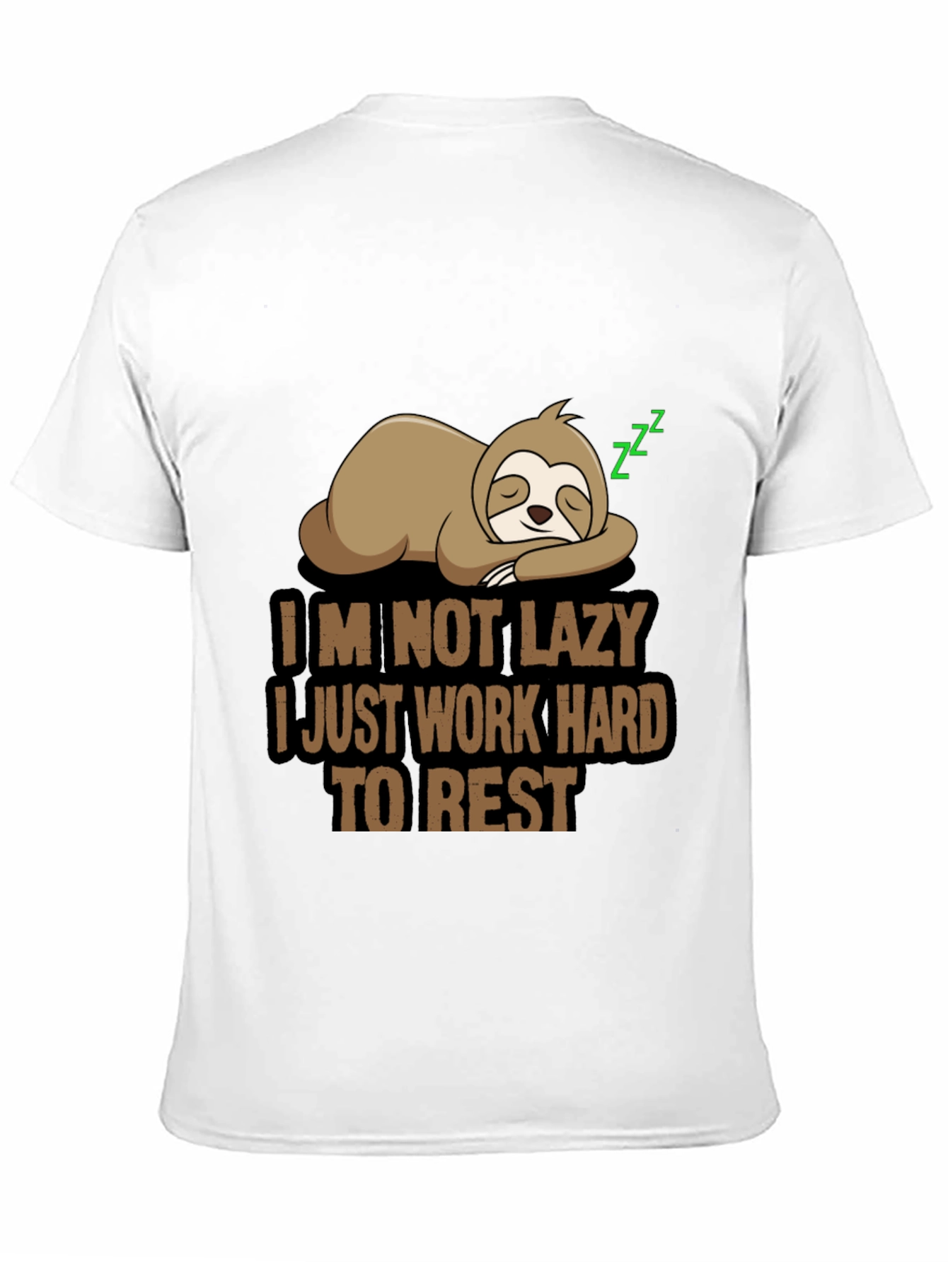 Funny Sloth T-Shirt - Im Not Lazy Design