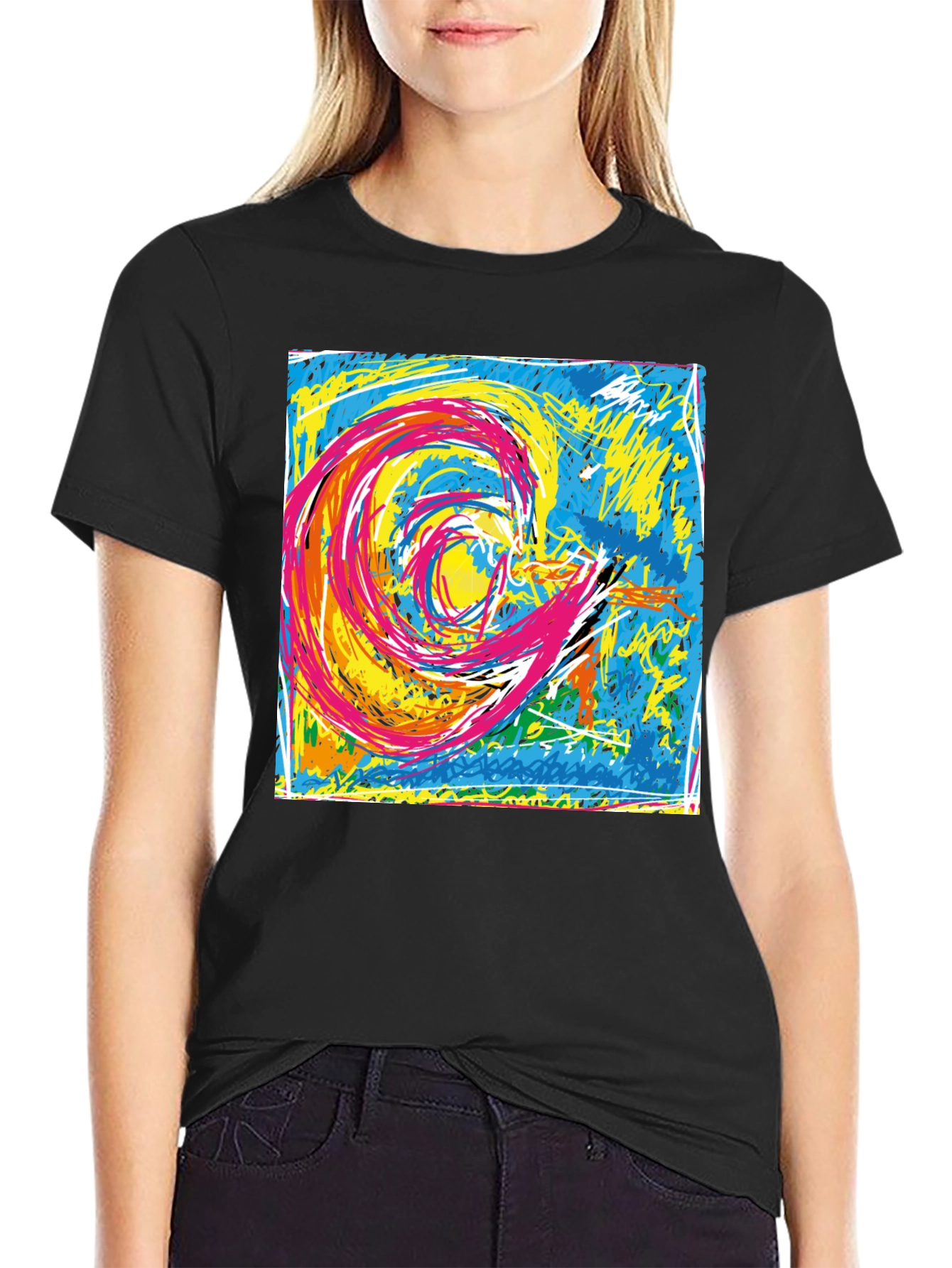 Abstract Swirl Graphic T-Shirt - Unisex Cotton Tee