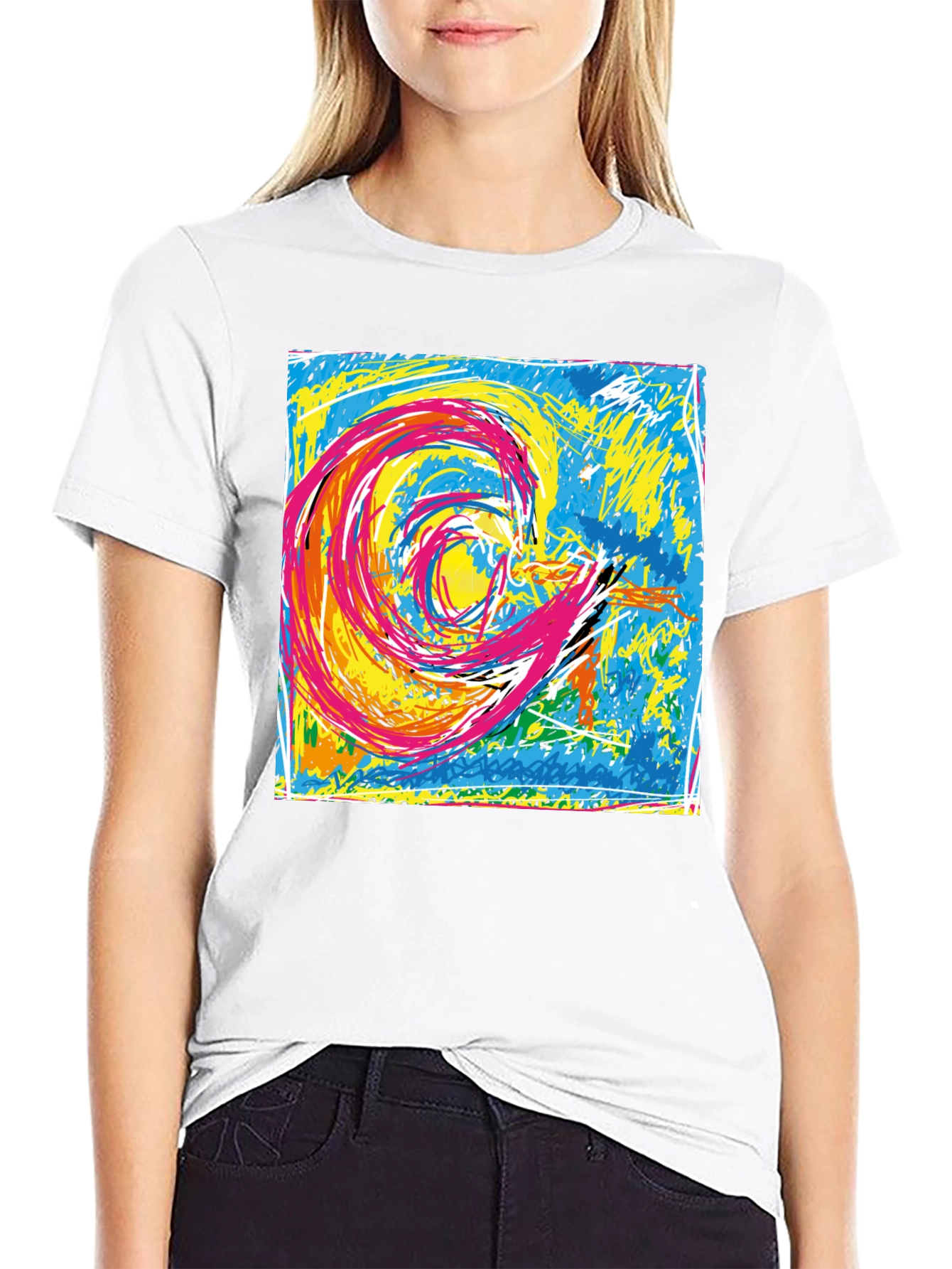 Abstract Swirl Graphic T-Shirt - Unisex Cotton Tee