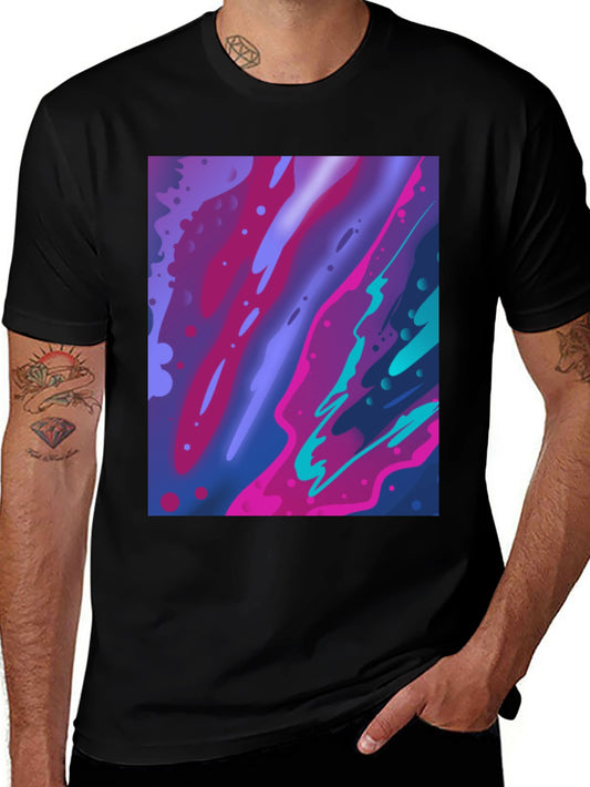 Abstract Art Tee - Colorful Graphic Print T-Shirt