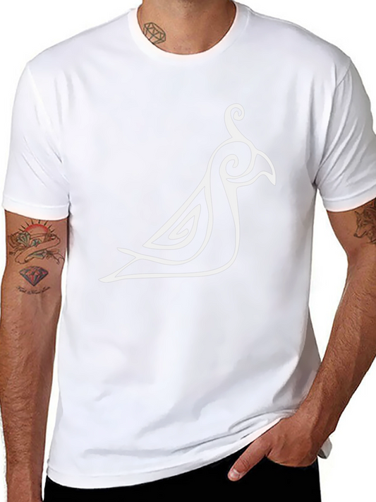 Stylish Bird Graphic Black T-Shirt