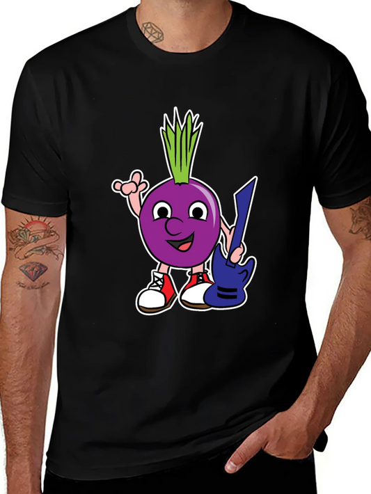 Cartoon Onion Guitarist T-Shirt