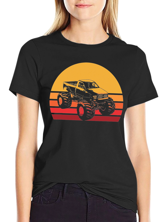 Monster Truck Sunset Graphic T-Shirt