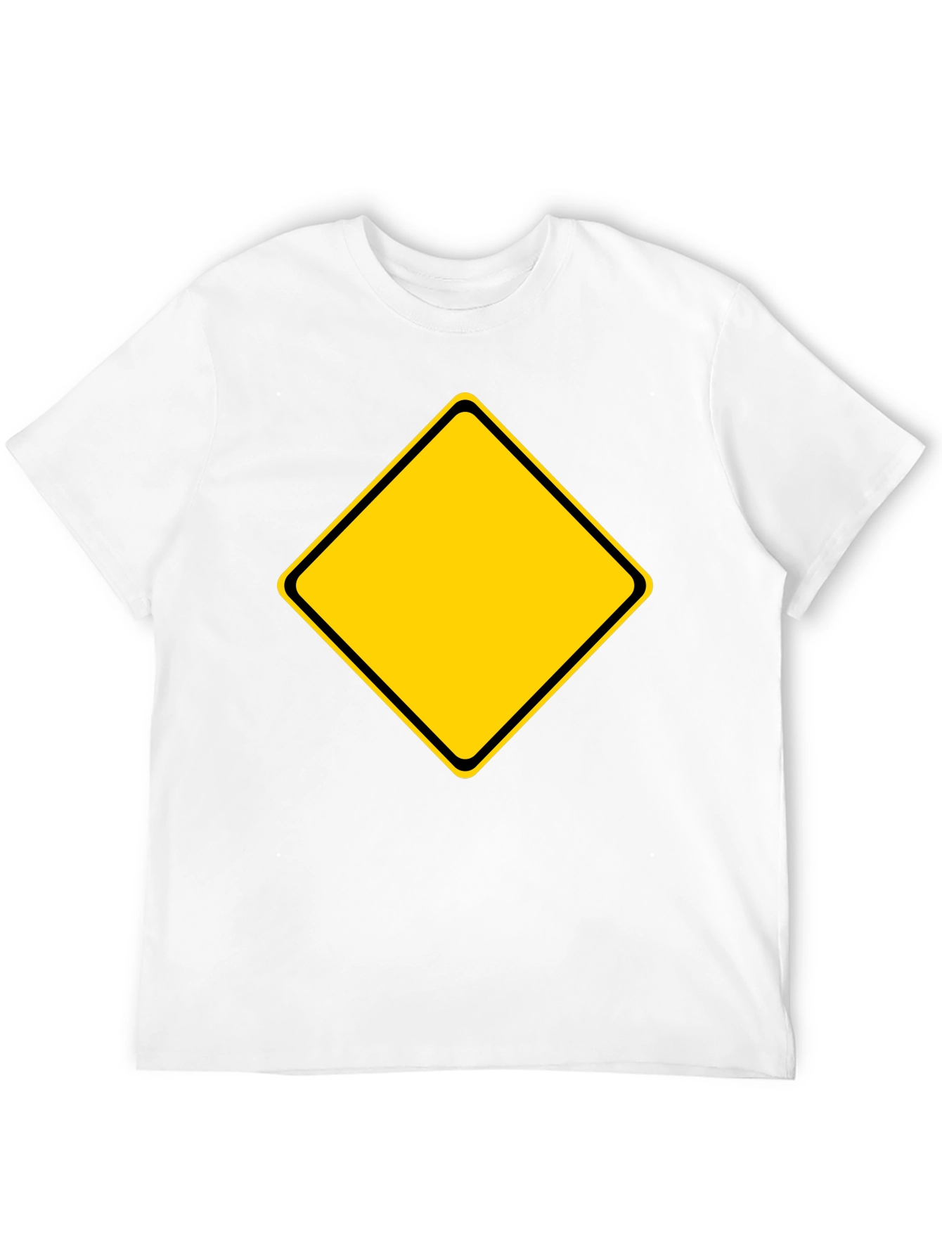 Caution Sign Graphic Tee - Black T-Shirt