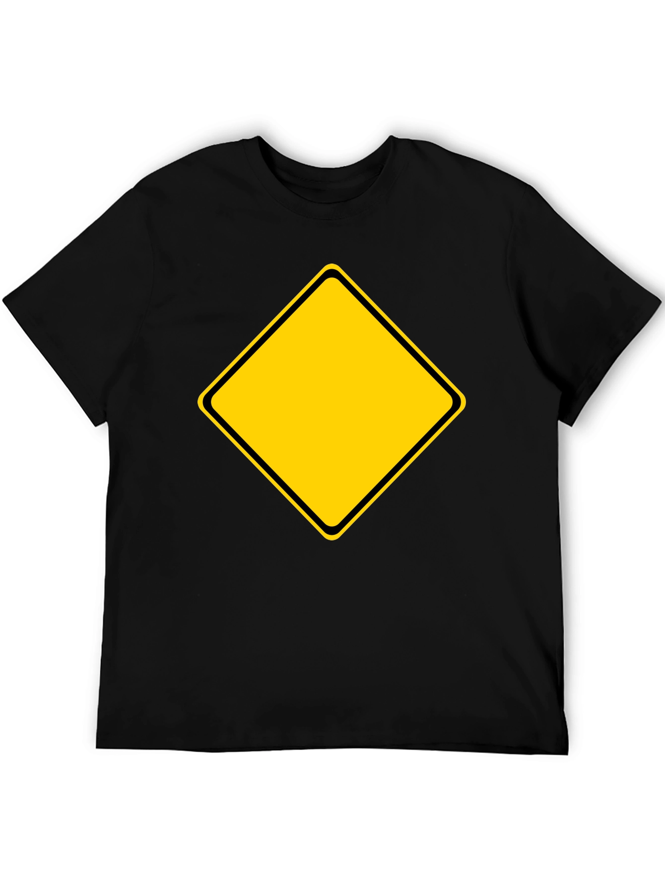 Caution Sign Graphic Tee - Black T-Shirt