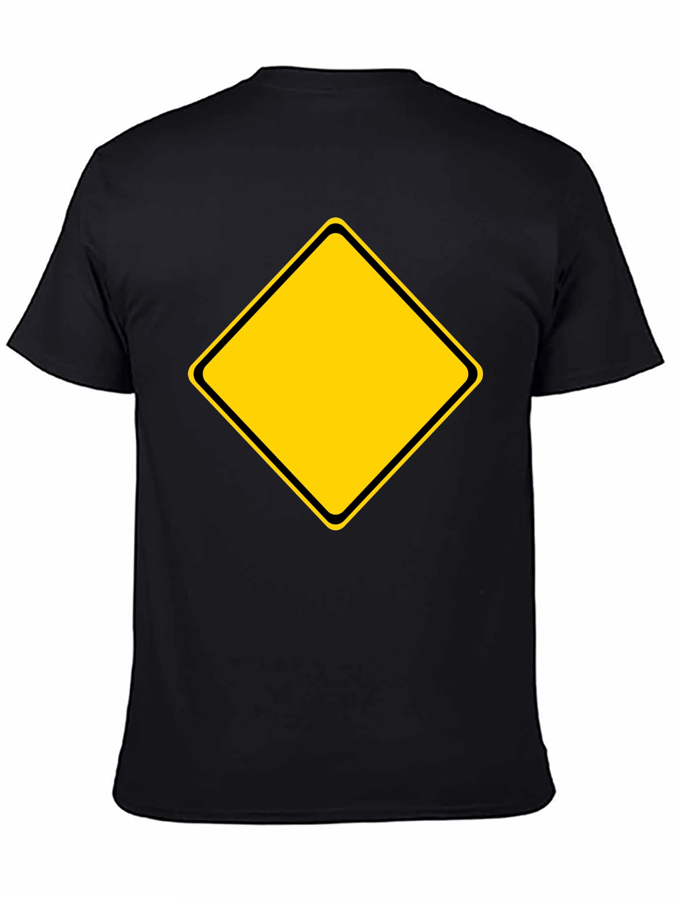 Caution Sign Graphic Tee - Black T-Shirt