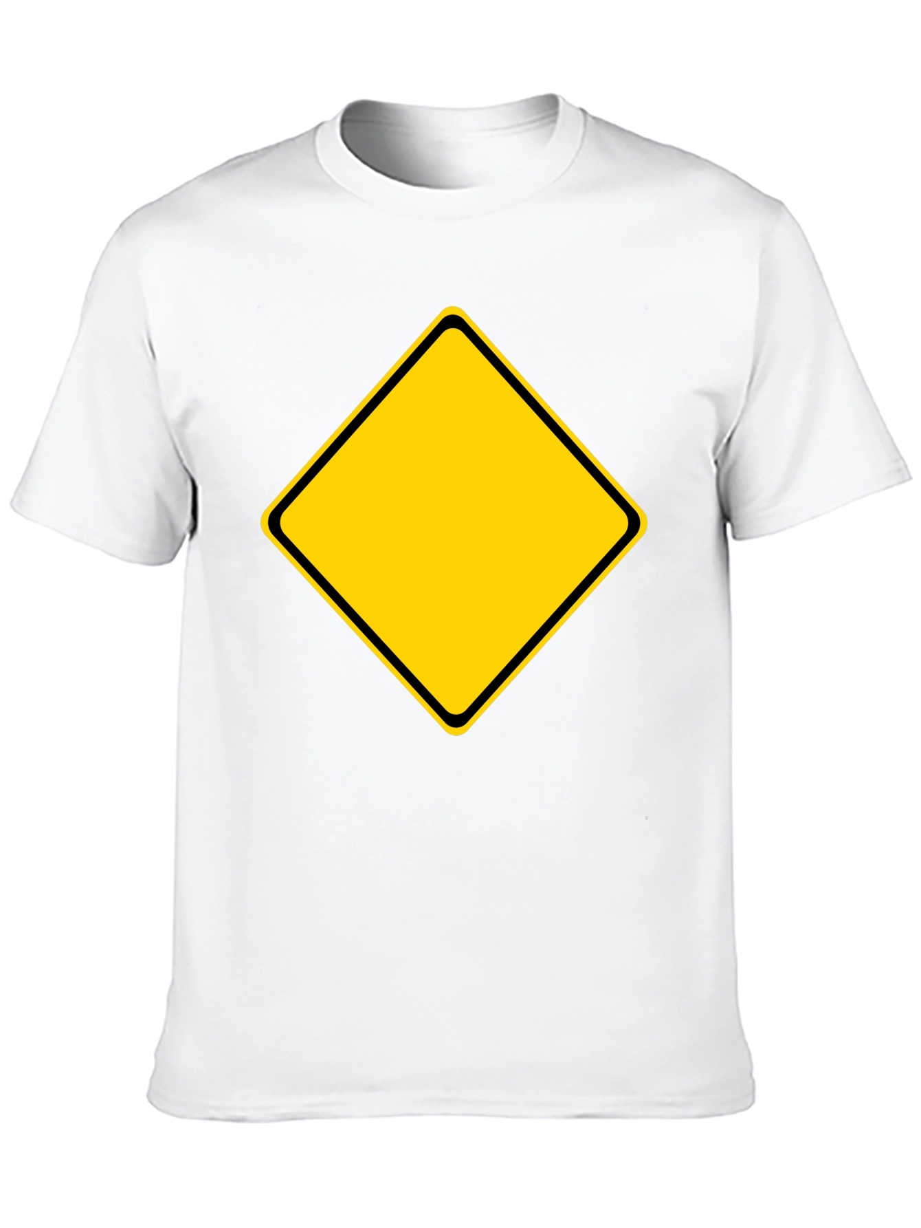 Caution Sign Graphic Tee - Black T-Shirt