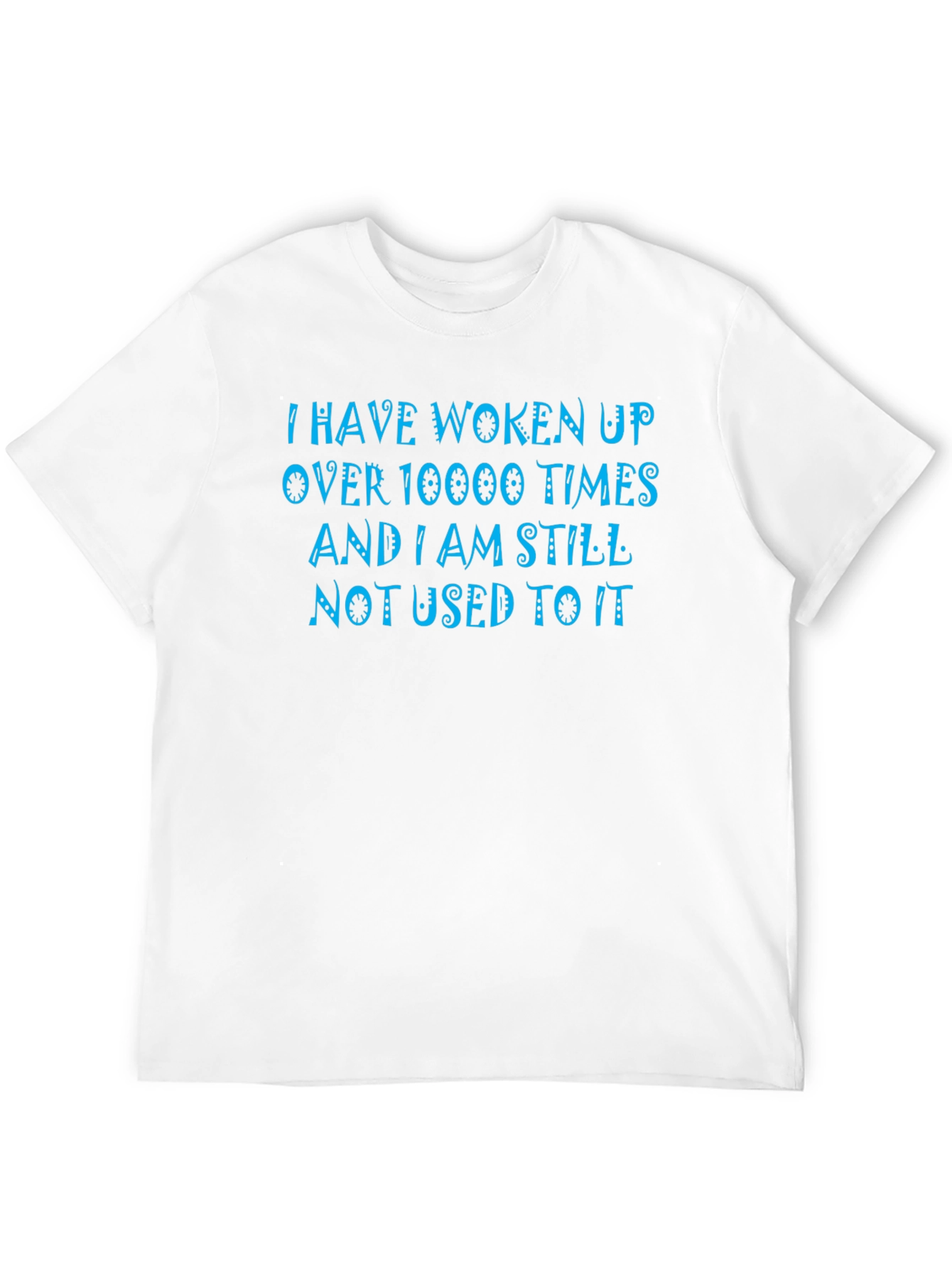 Funny Woken Up Graphic Print Tee - Black
