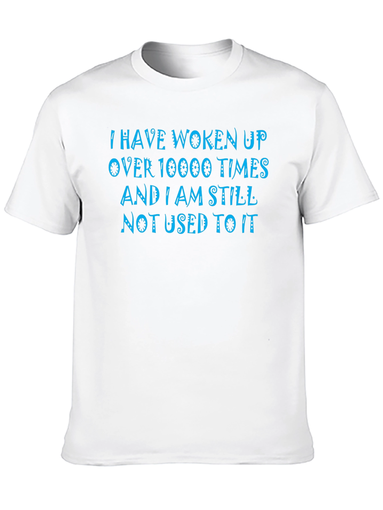 Funny Woken Up Graphic Print Tee - Black