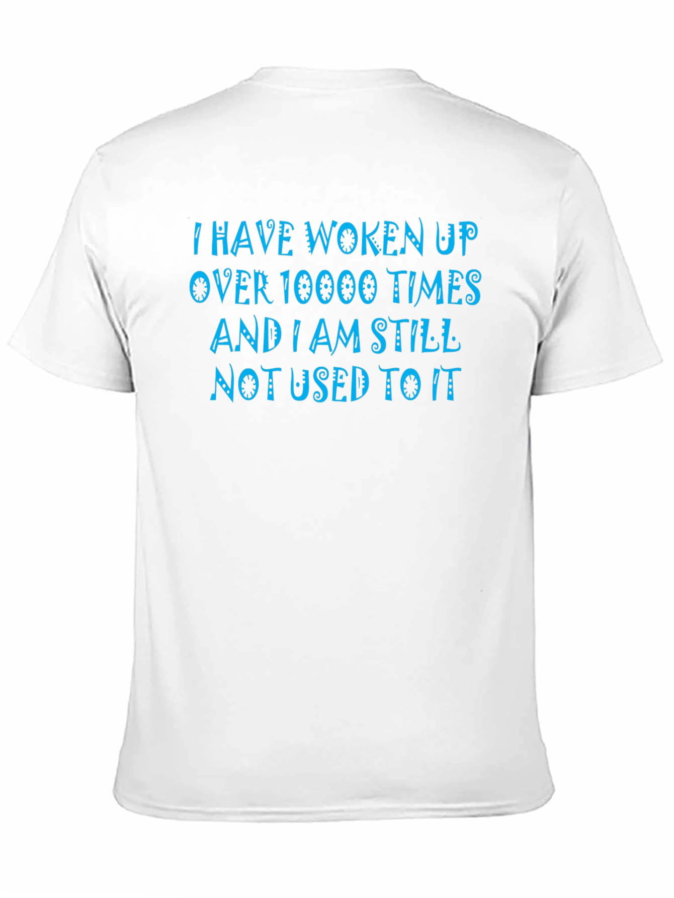Funny Woken Up Graphic Print Tee - Black