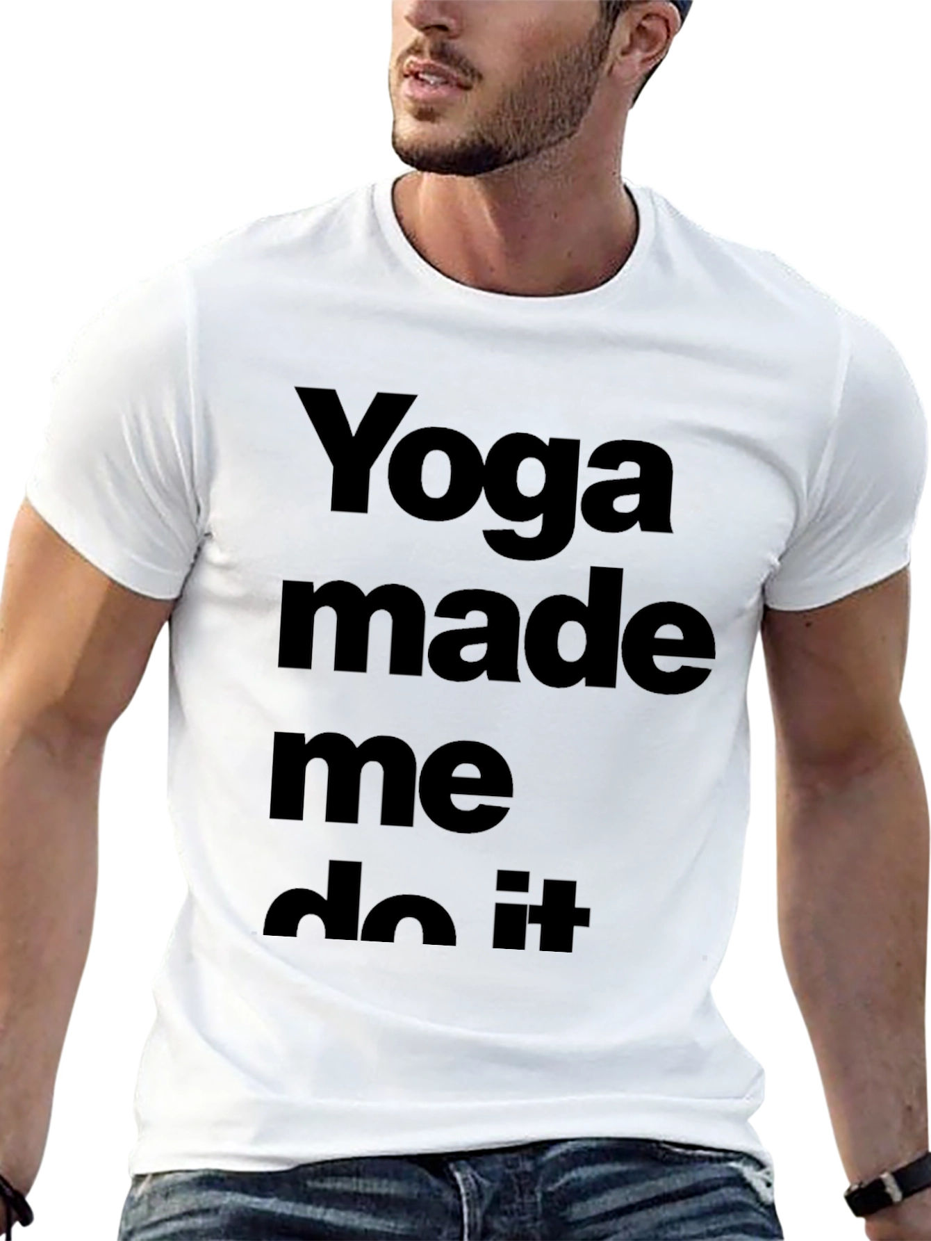Yoga Made Me Do It Black Tee