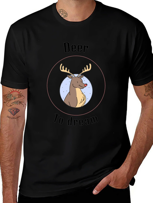 Deer To Dream Graphic Tee - Mens Black T-Shirt