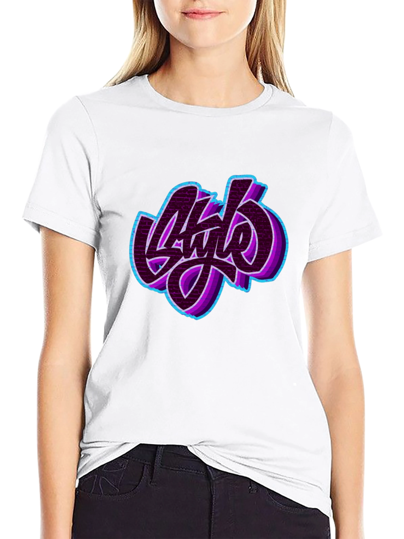 Stylish Graphic Print Black T-Shirt