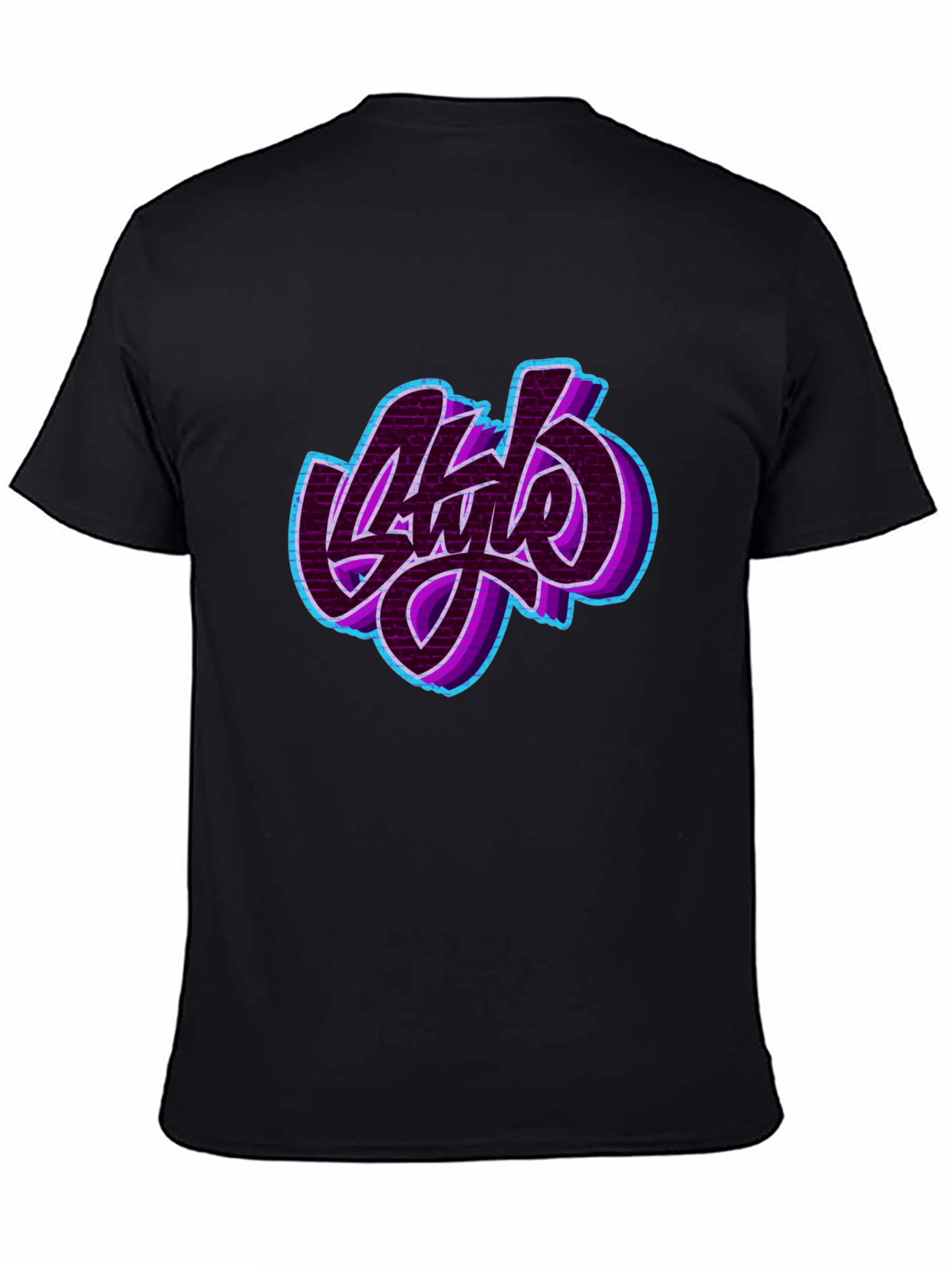 Stylish Graphic Print Black T-Shirt