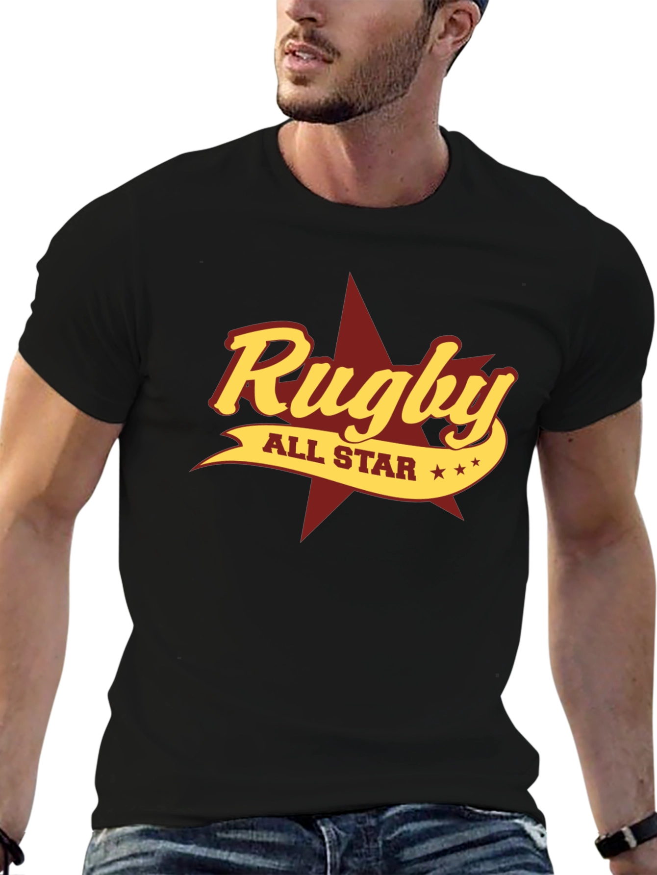 Rugby All Star Graphic Tee - Stylish Cotton T-Shirt