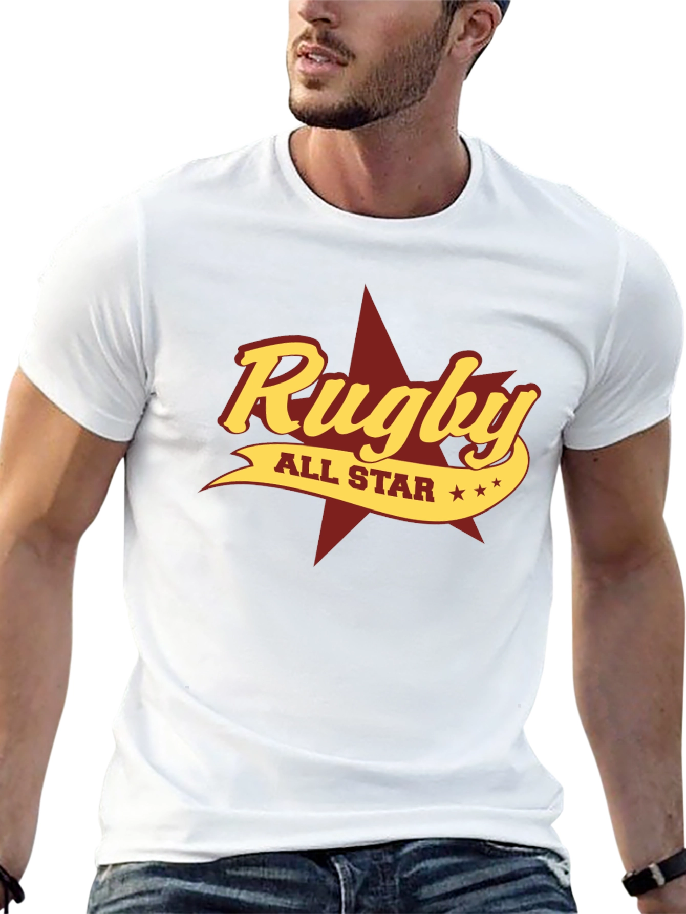 Rugby All Star Graphic Tee - Stylish Cotton T-Shirt