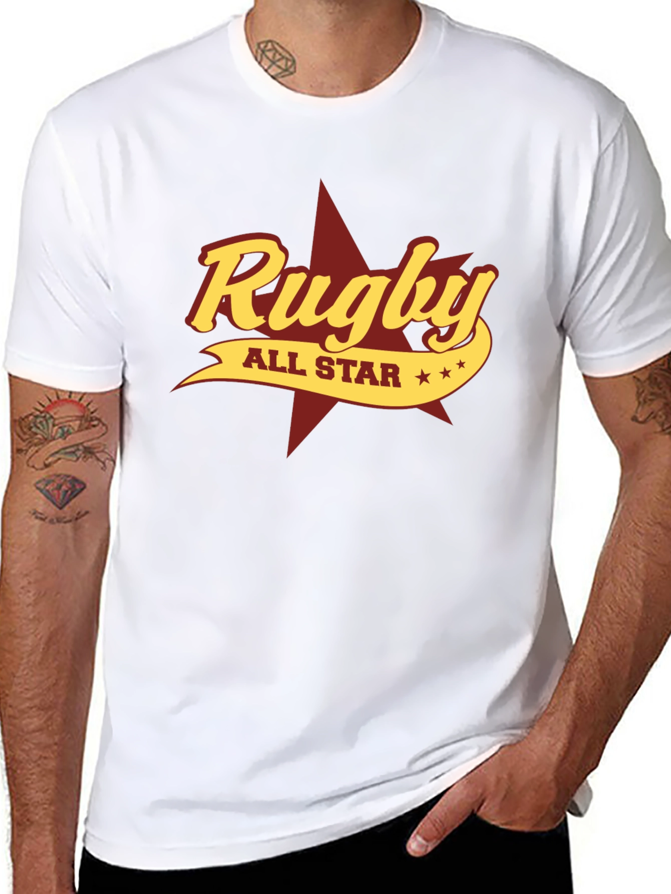 Rugby All Star Graphic Tee - Stylish Cotton T-Shirt
