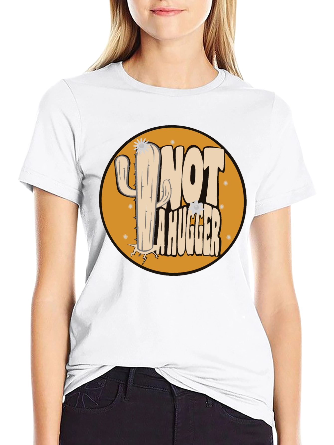 Not A Hugger Cactus Graphic Tee
