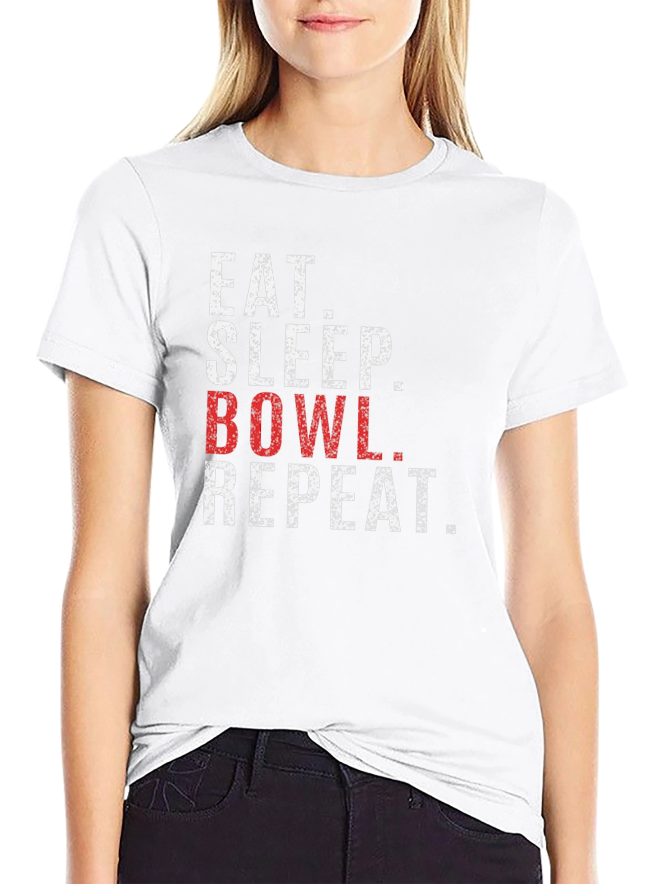 Eat Sleep Bowl Repeat Graphic T-Shirt