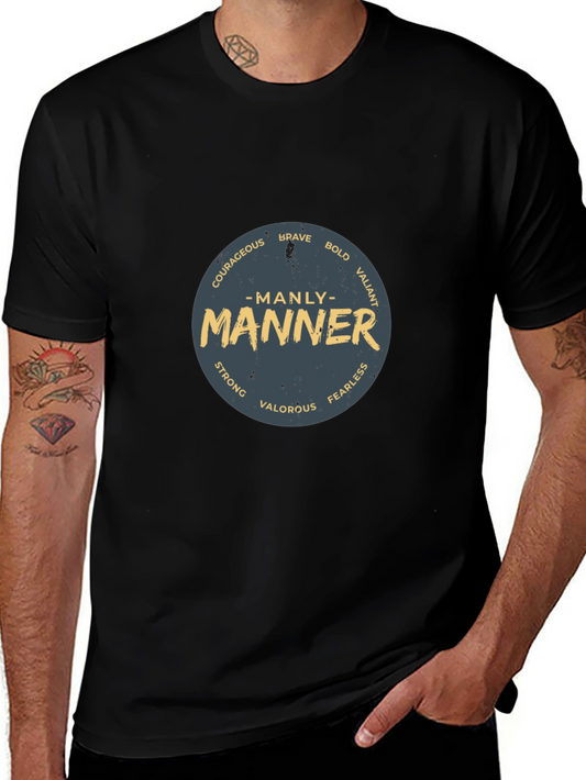 Manly Manner Graphic Print Tee