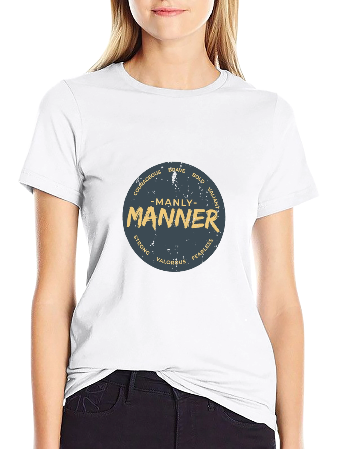 Manly Manner Graphic Print Tee