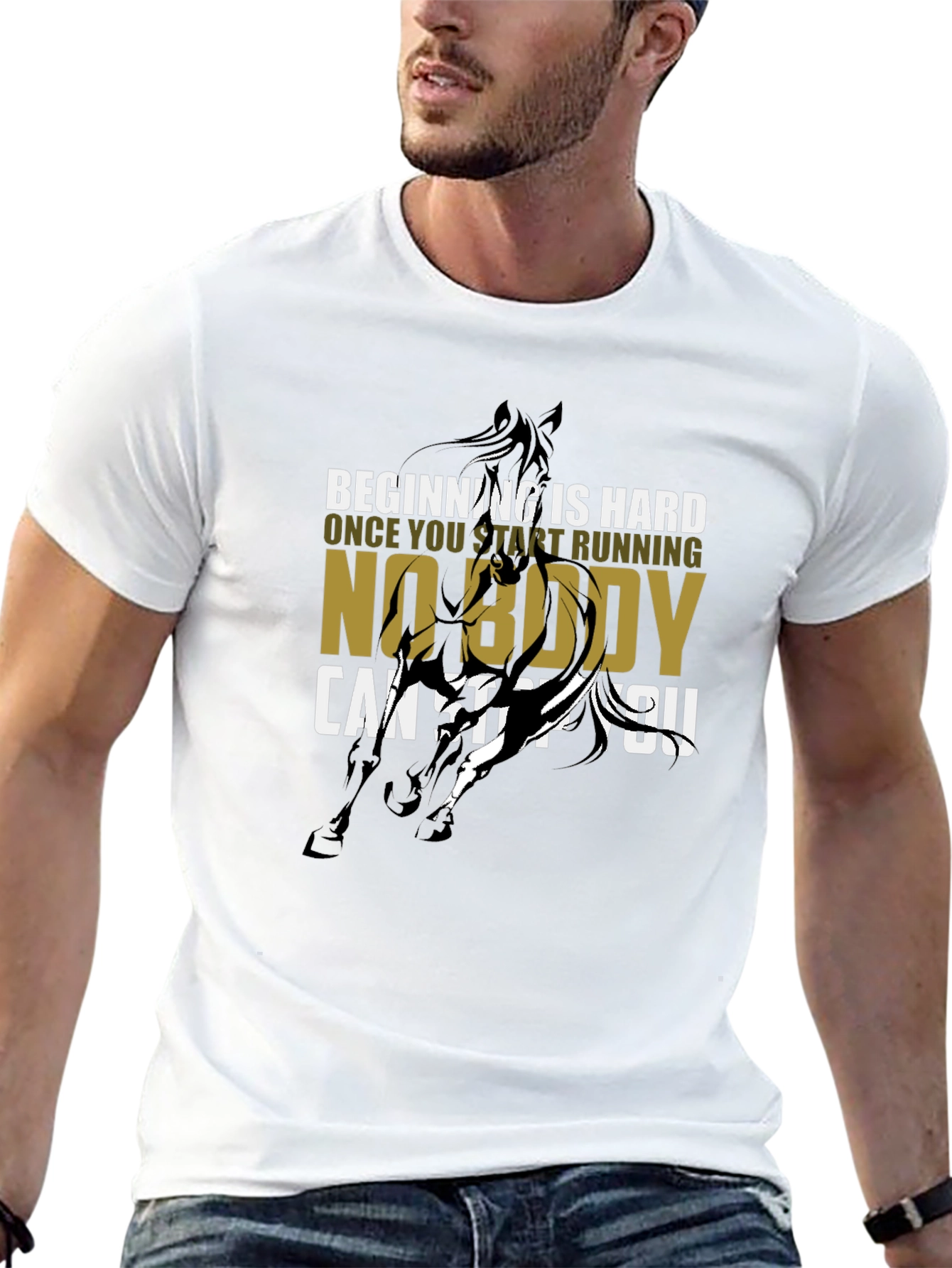 Motivational Horse Graphic T-Shirt