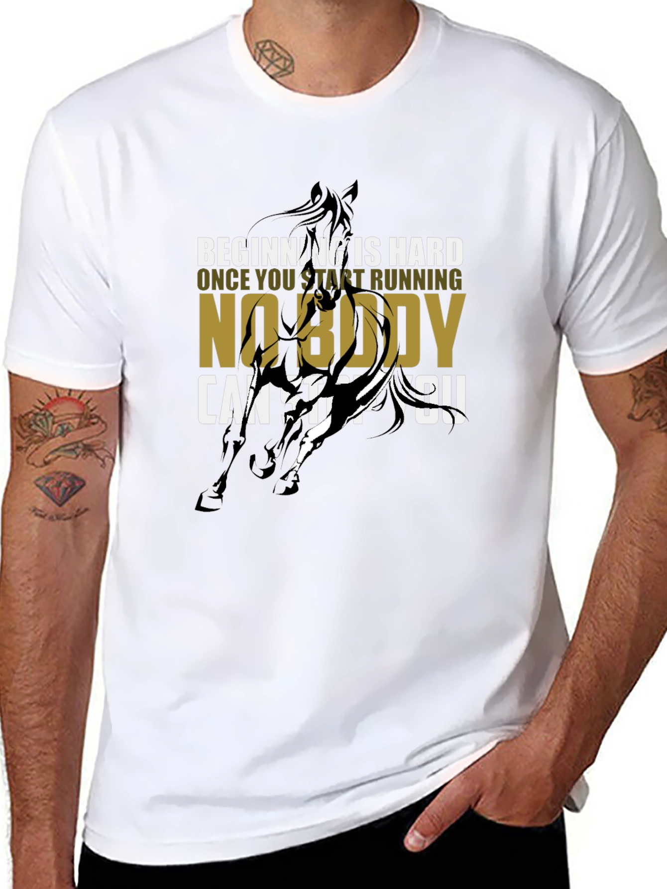 Motivational Horse Graphic T-Shirt