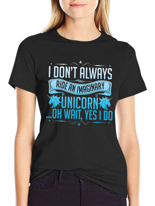Unicorn Rider Black Graphic Tee - Mens